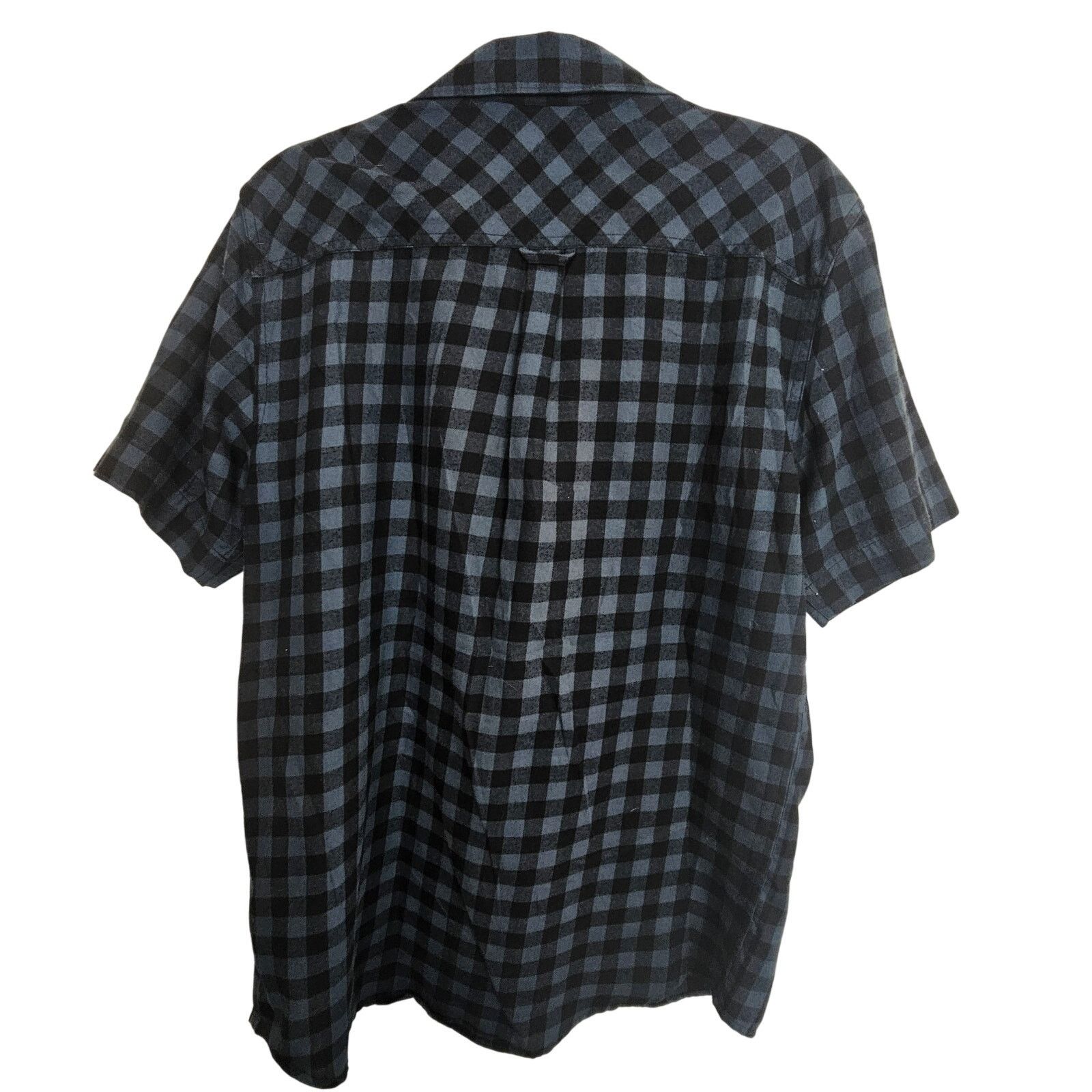 Fox Racing Fox Shirt Blue Black Checker Short Sleeve Shirt Button Men M Size US M / EU 48-50 / 2 - 8 Thumbnail