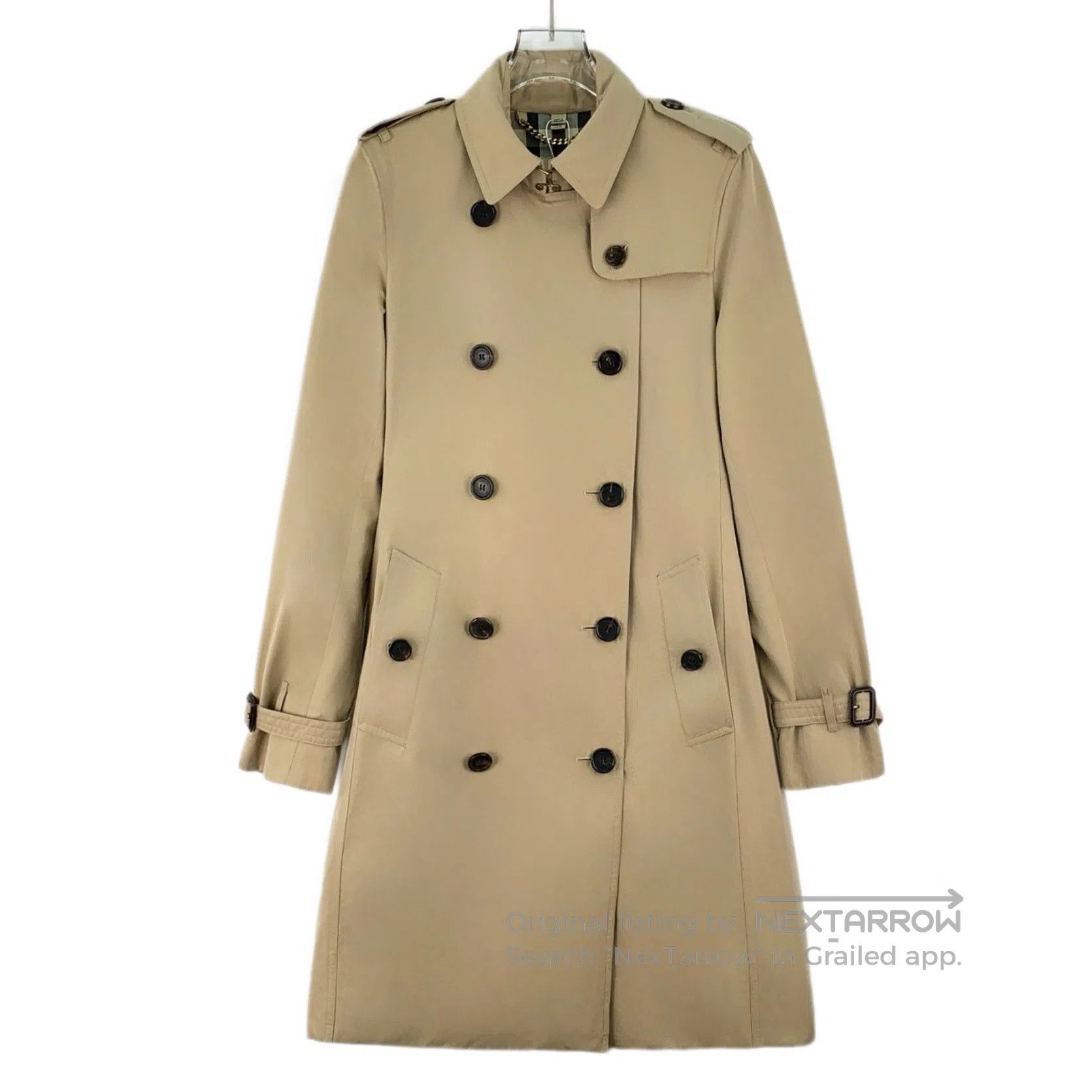 Burberry Burberry Brown Cotton Reversible Collar Double Breasted Lo Size S / US 4 / IT 40 - 1 Thumbnail