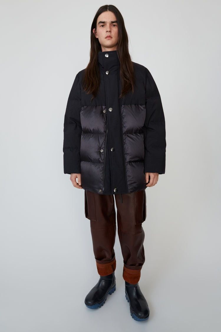 Acne Studios Acne Studios Contrast-panel Padded Coat Black Size US M / EU 48-50 / 2 - 4 Thumbnail