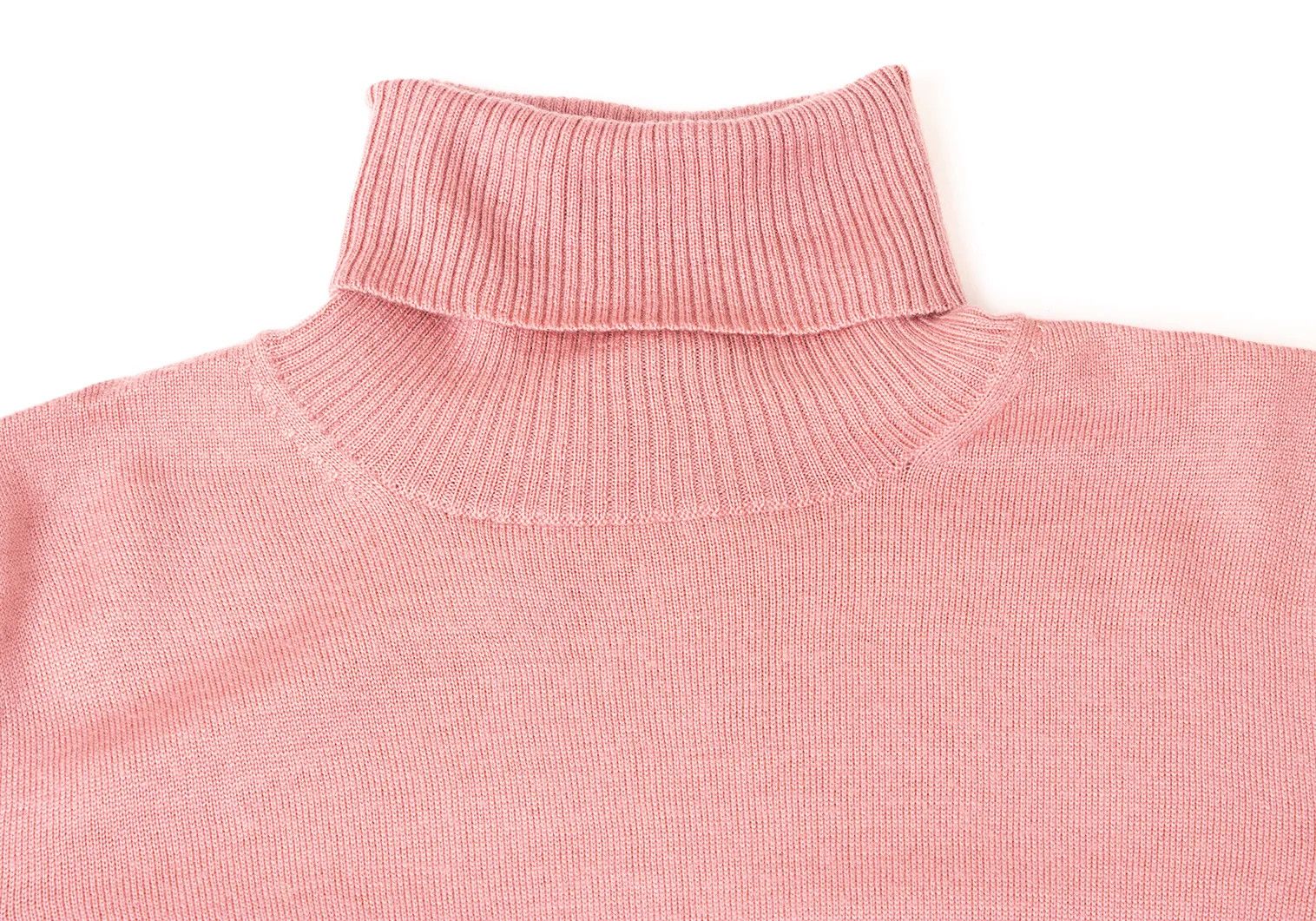 Jean Paul Gaultier Wool Ribbed Turtle Neck Knit Sweater in Pink, Size 48 Size US M / EU 48-50 / 2 - 5 Thumbnail