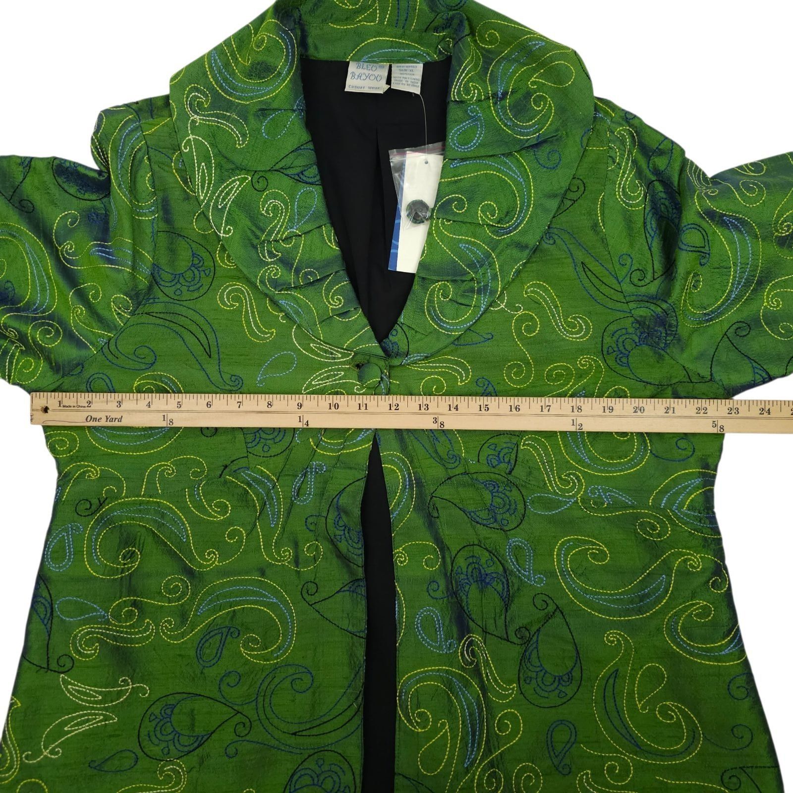 Other Bleu Bayou XL Paisley Silk Jacket Ruffle Lagenlook Fairycore Size XL / US 12-14 / IT 48-50 - 4 Thumbnail
