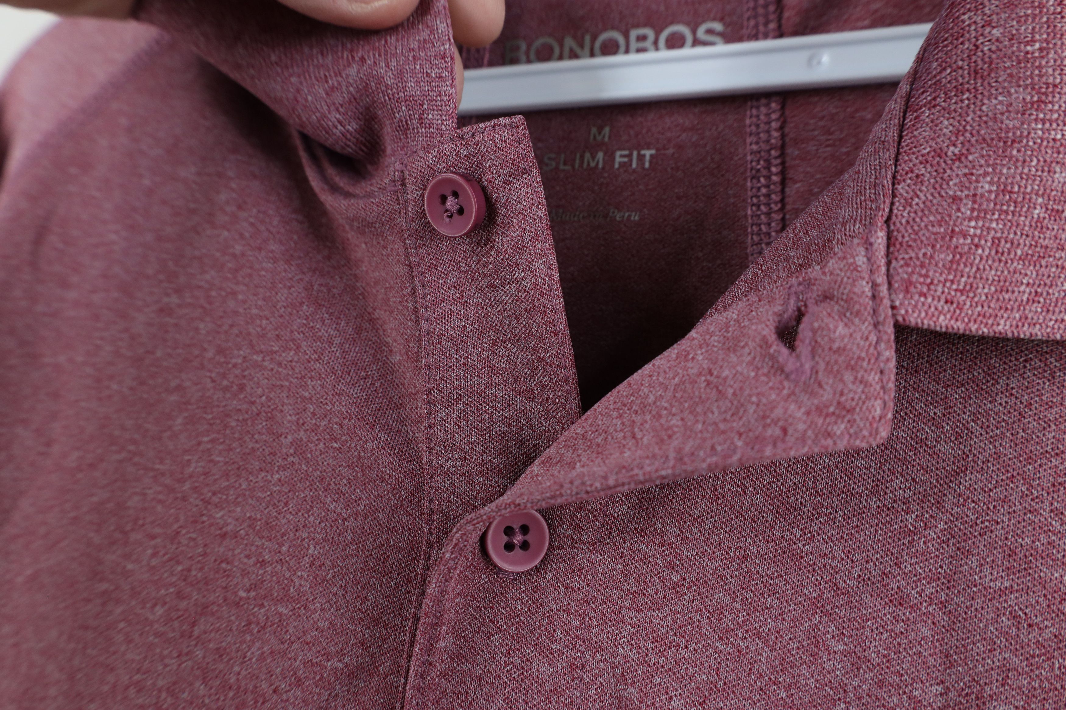 Bonobos × Vintage Bonobos Golf Spell Out Knit Collared Polo Shirt Heather Red Size US M / EU 48-50 / 2 - 6 Thumbnail