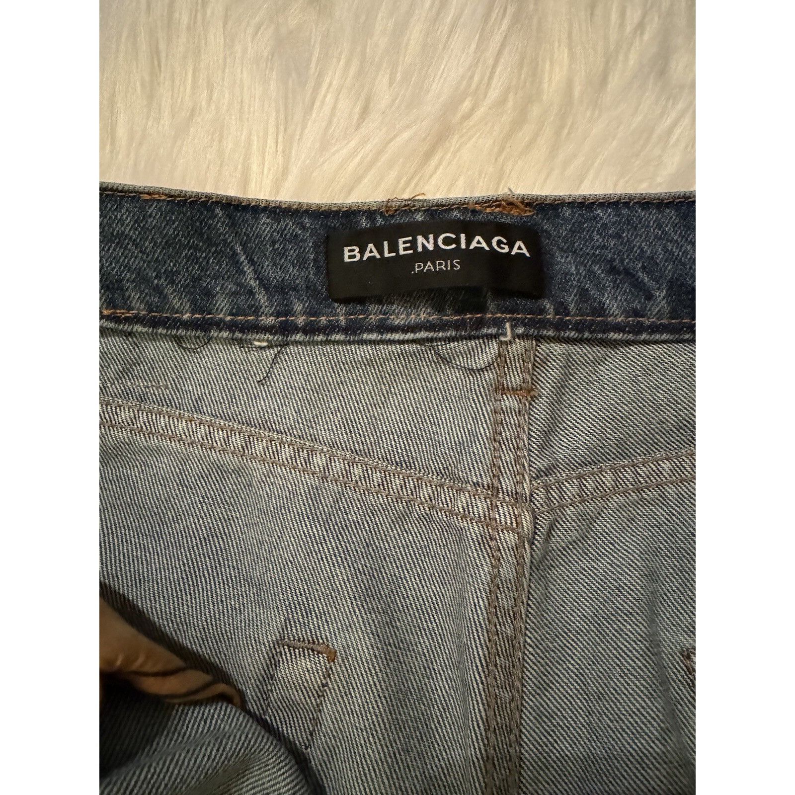 Balenciaga Balenciaga Slim Fit Denim Jeans Indigo Blue 32 Size US 32 / EU 48 - 3 Thumbnail
