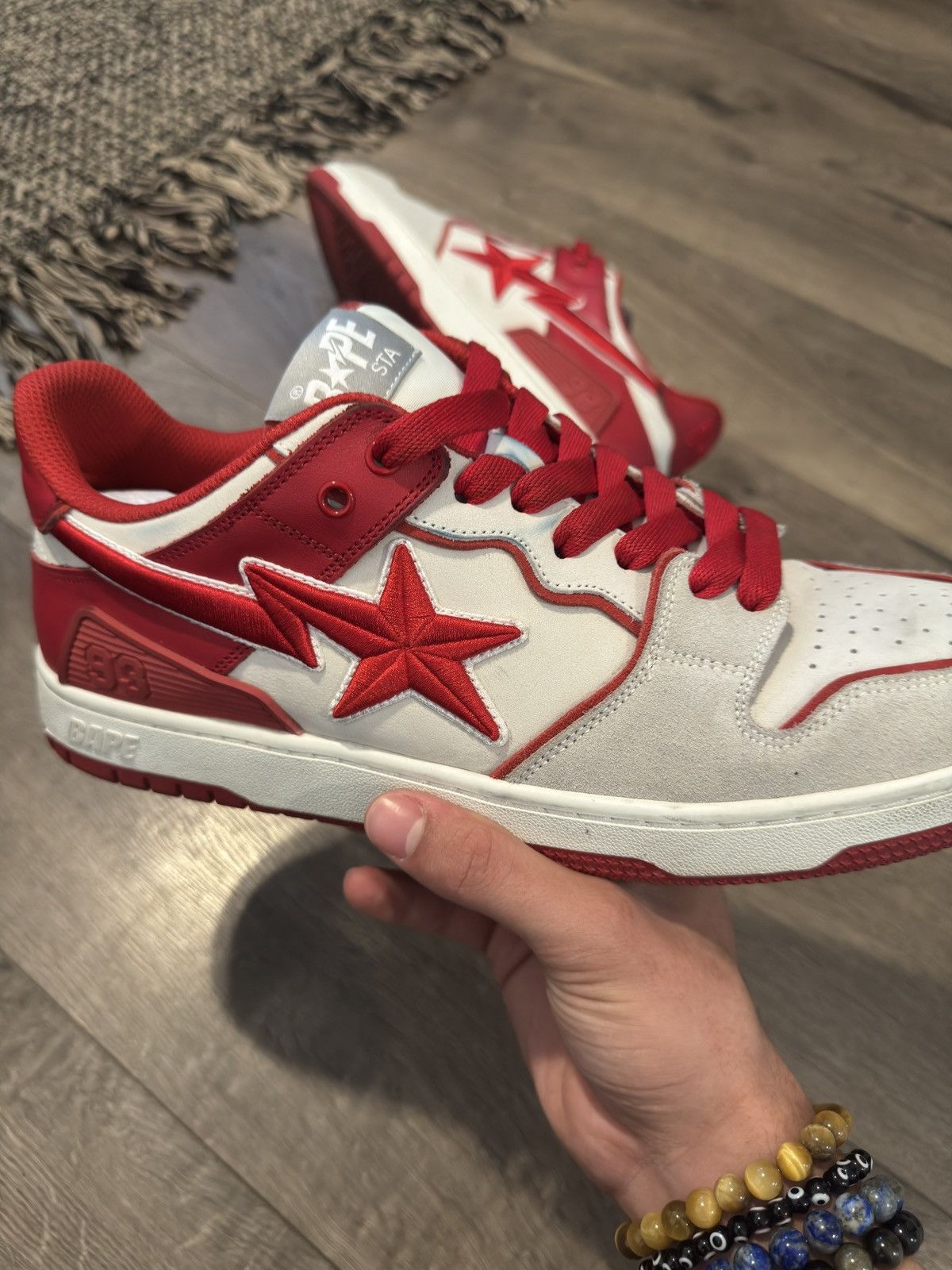 Bape BAPE SKSSTA #5 RED STITCH SUEDE SIZE 12 Size US 12 / EU 45 - 5 Thumbnail