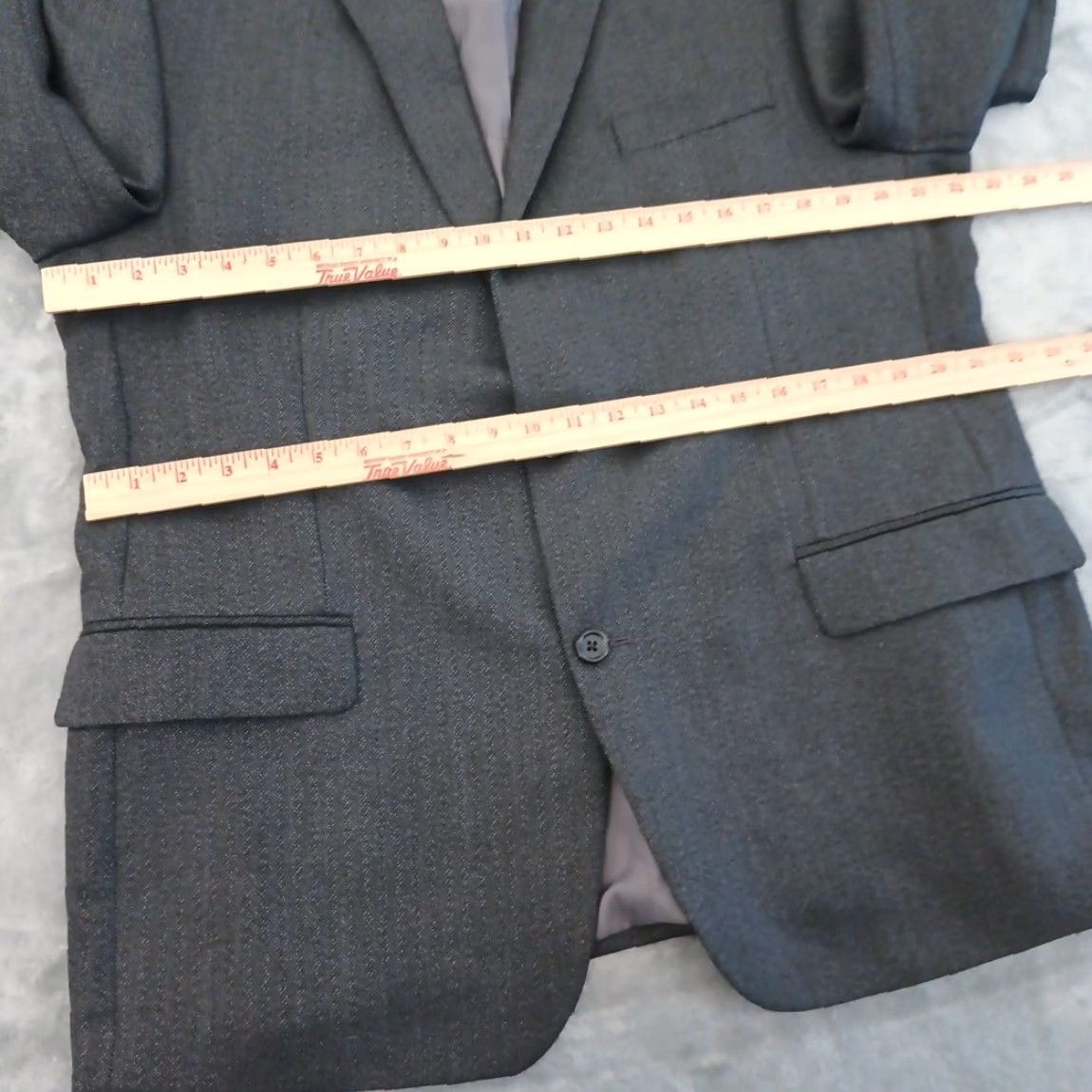 Michael Kors Michael Kors Blazer Mens 44 Gray Herringbone Two Button Double Vent Jacket Blazer Notch Lapel Mens 2 Piece Regular Size 44R - 5 Thumbnail