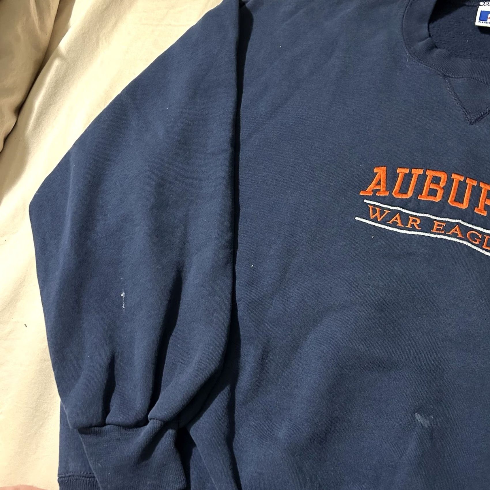 Russell Athletic VINTAGE Russell Athletic Auburn Tigers Sweatshirt 2XL Mens Blue 90s Pullover Size US XXL / EU 58 / 5 - 3 Thumbnail