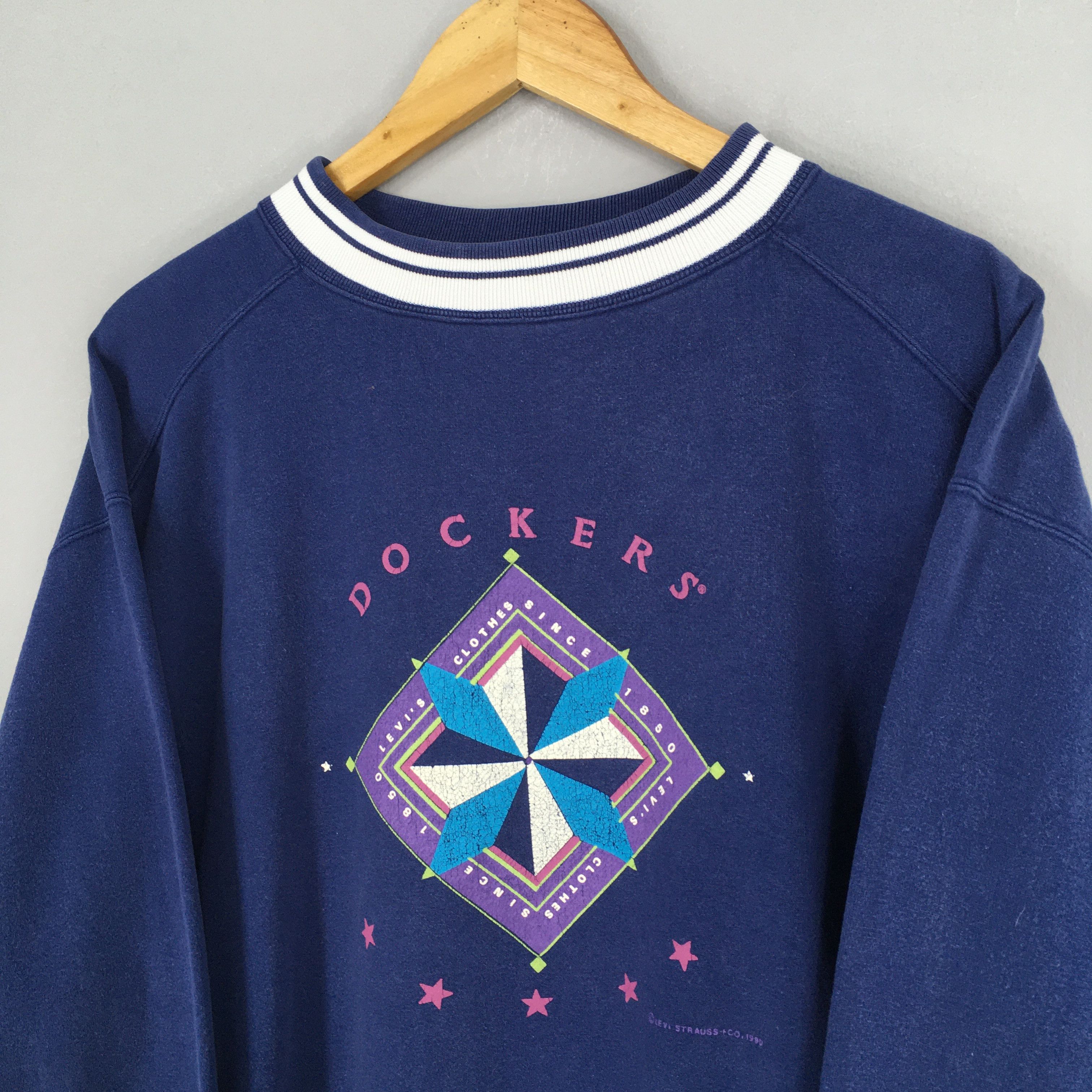 Dockers × Levi's × Vintage Vintage 90s Dockers Levis Sweatshirt Crewneck Large Size US L / EU 52-54 / 3 - 3 Thumbnail