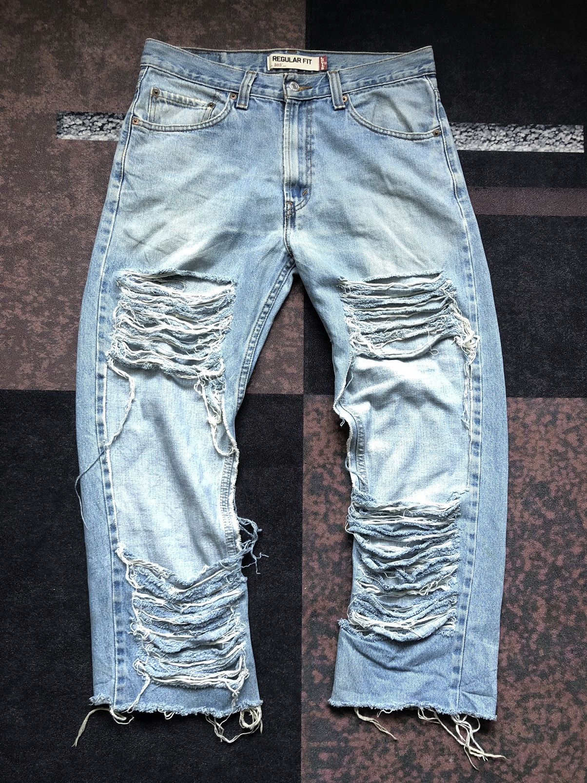 Levi's Vintage Levi's 505 Ripped Jeans Hip Hop Style Size US 34 / EU 50 - 2 Thumbnail