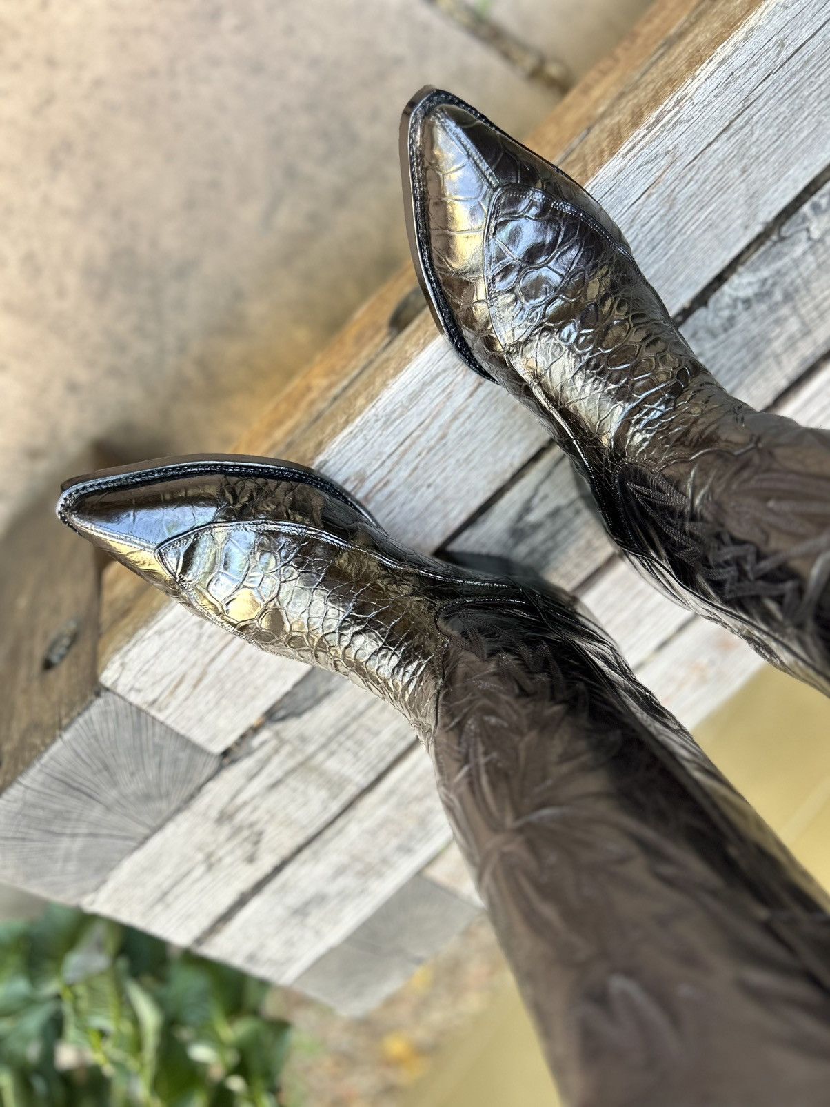 Justin Boots Justin Pre-Ban Genuine Sea Turtle Cowboy Boots Size 9.5 D Size US 9.5 / EU 42-43 - 1 Thumbnail