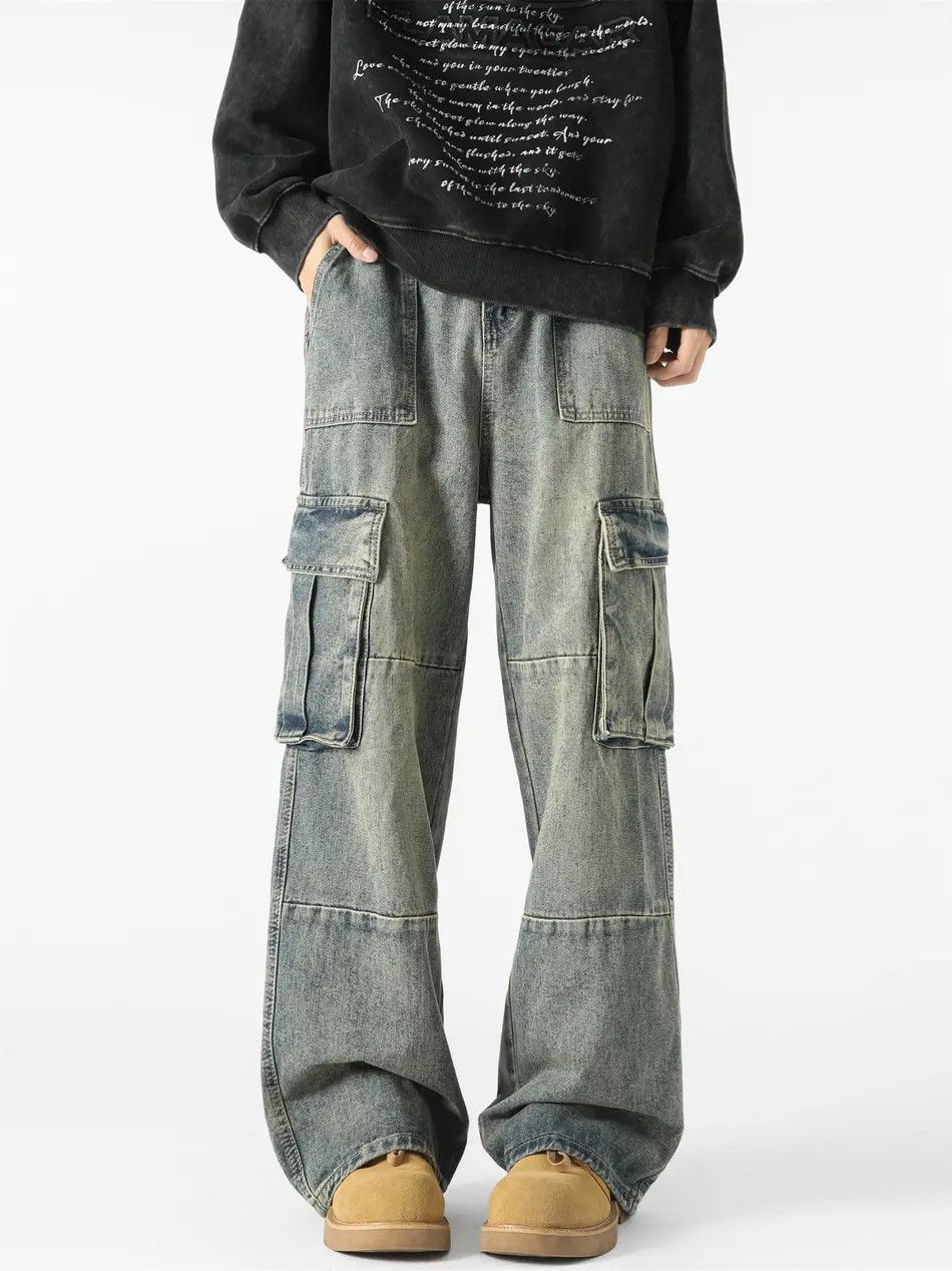 Japanese Brand × Jean Retro loose high street wide leg jeans Size US 32 / EU 48 - 6 Thumbnail