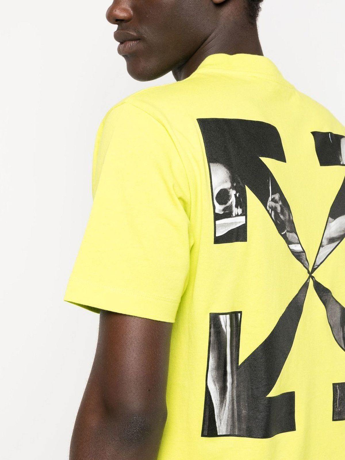 Off-White o1gr1nt0125 Caravag Arrow Slim S/S T-Shirt in Lime Size US XXS / EU 40 - 5 Thumbnail