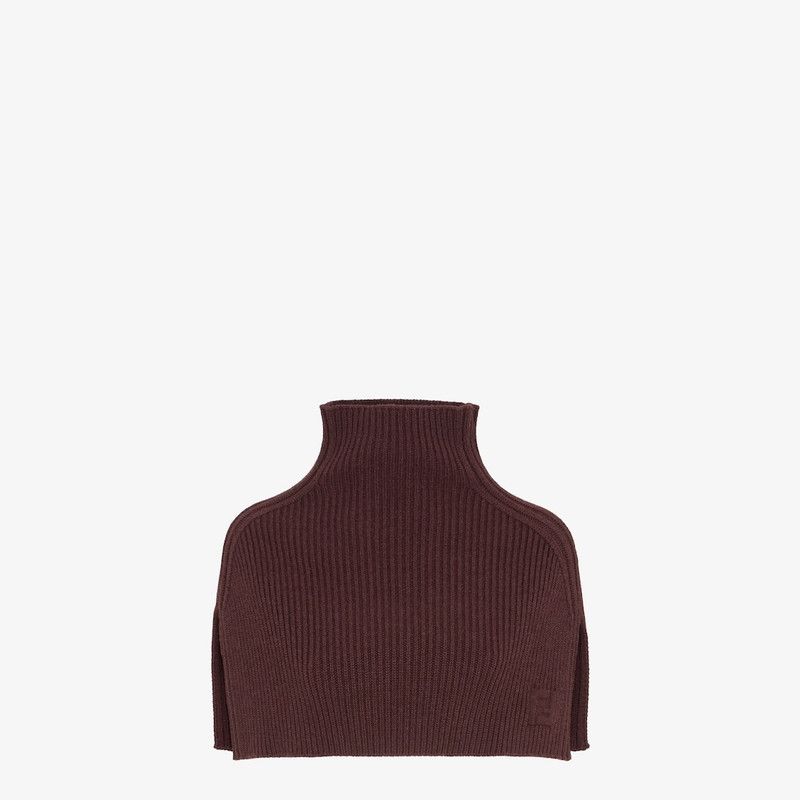 Fendi o1s1wg111225 FF Cape in Brown Size L / US 10 / IT 46 - 1 Thumbnail