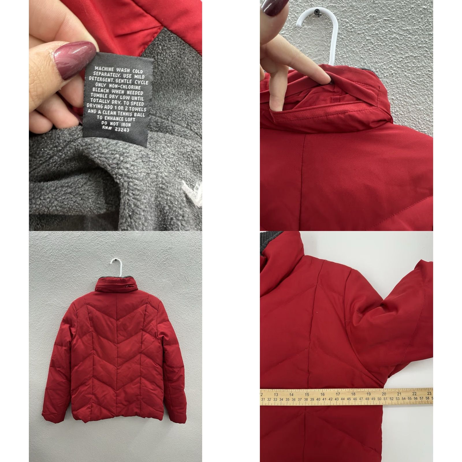 Vintage New York & Company Jacket Womens Size Small Red Down Puffer Zip Up Lined Regular Insulated Short Sleeve: N/A Size S / US 4 / IT 40 - 8 Thumbnail