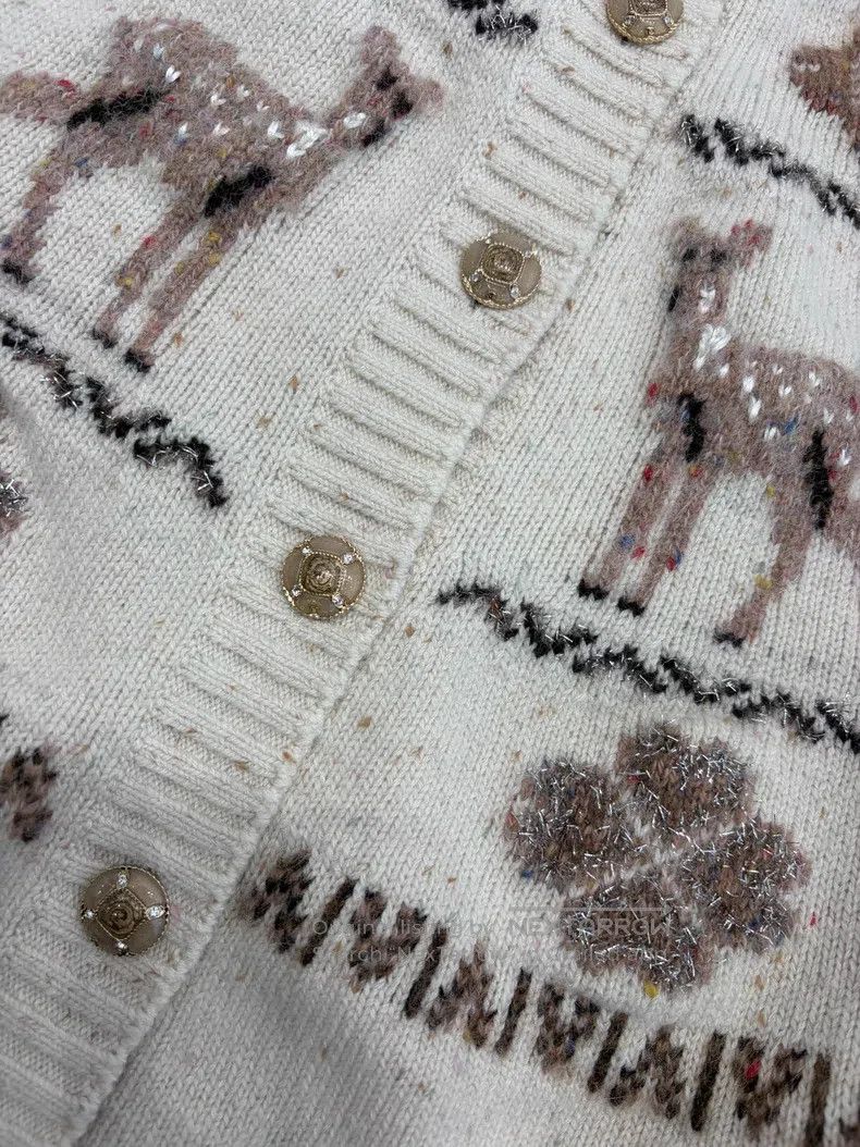 Chanel Chanel Ski Series Deer Knitted Cardigan coat Size XS / US 0-2 / IT 36-38 - 3 Thumbnail