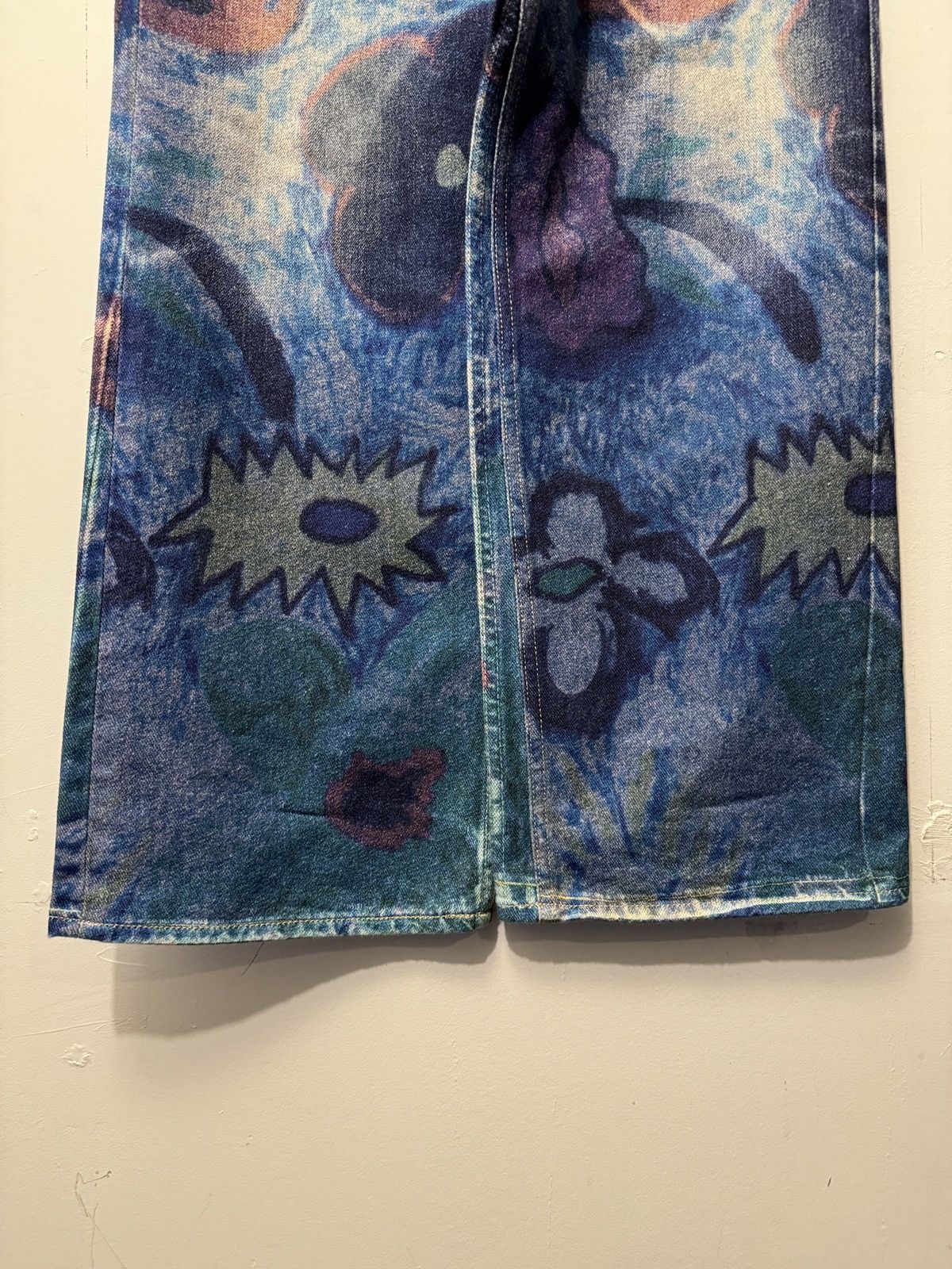 Our Legacy OUR LEGACY THIRD CUT DIGITAL CHALK FLOWER PRINT JEANS 29 Size US 31 - 12 Thumbnail