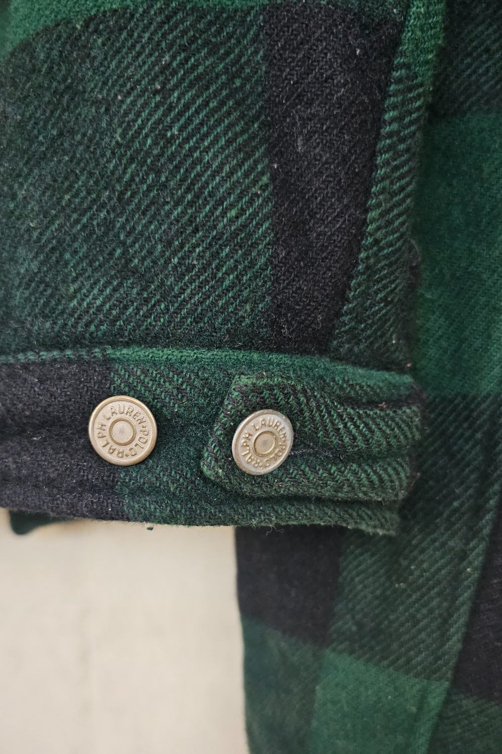 Made-in-USA Polo RL Dungarees Wool Trucker (L)– cord collar image 5