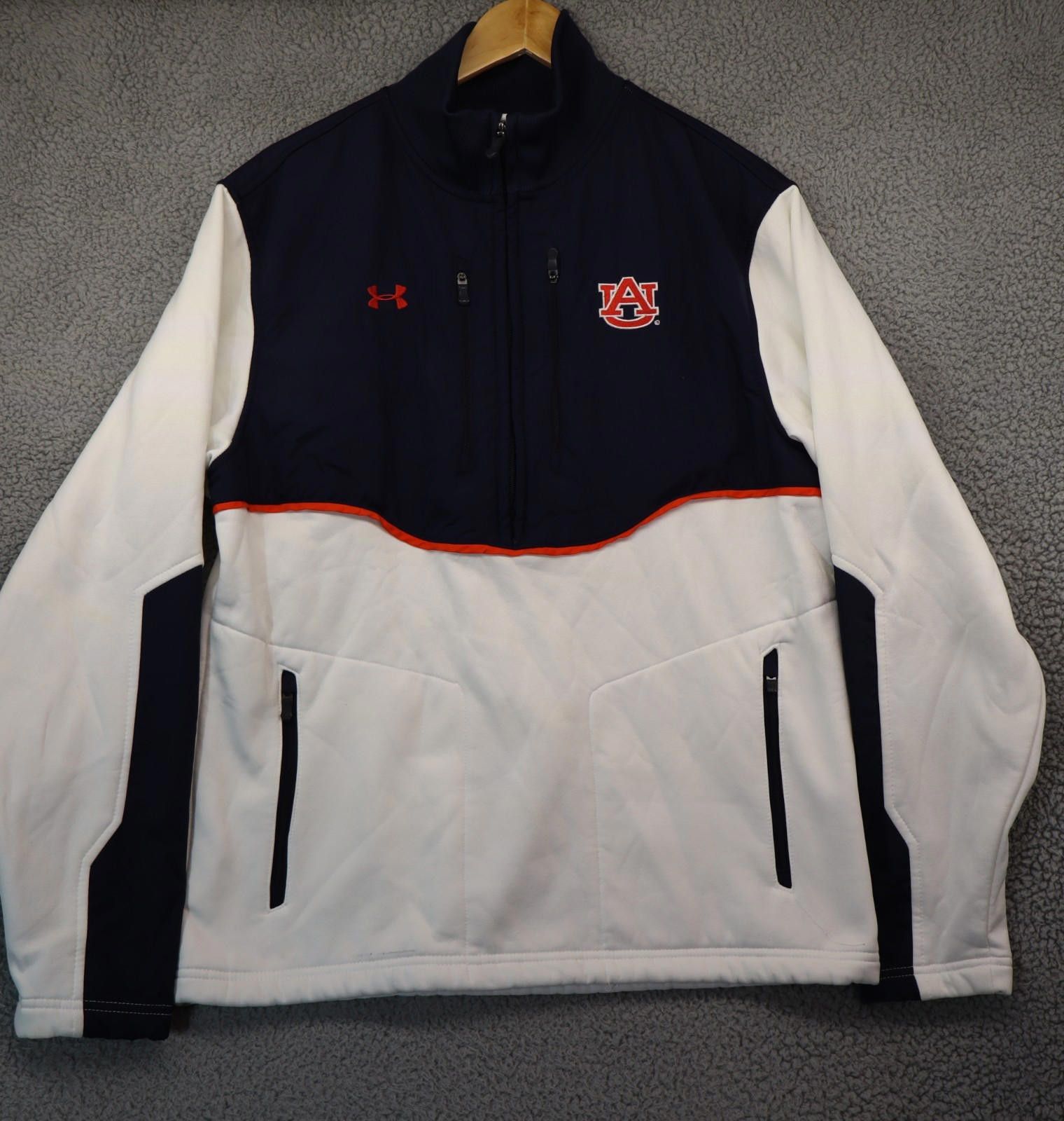 Under Armour Auburn Tigers Under Armour Men Medium Sweater Fleece 1/2 Zip Size ONE SIZE - 2 Thumbnail