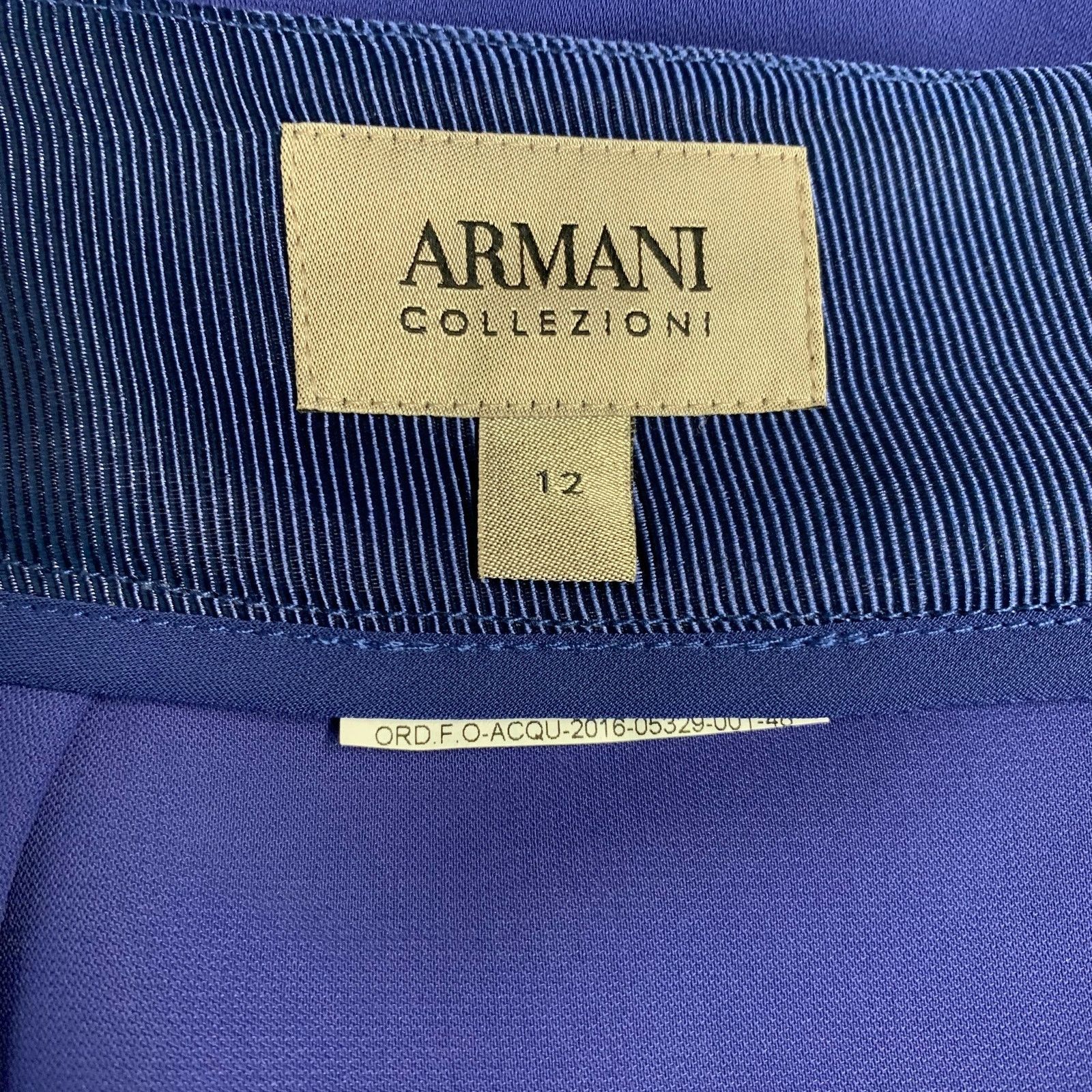 Armani Collezioni ARMANI COLLEZIONI Size 12 Blue Pencil Skirt Size 34" / US 12 / IT 48 - 4 Thumbnail