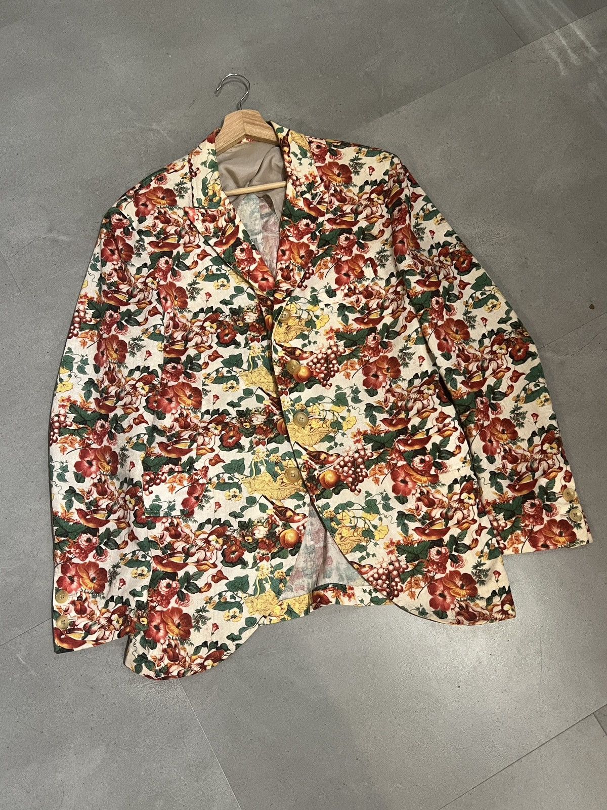 Yohji Yamamoto SS11 Yohji Yamamoto Pour Homme Floral Birds Blazer Jacket Size US L / EU 52-54 / 3 - 1 Thumbnail