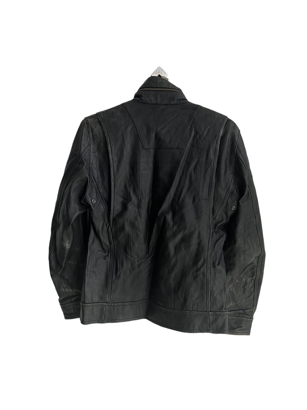 HIDEAWAYS Nicole Club for Men Leather Sheepskin Bono Biker Jacket Size US M / EU 48-50 / 2 - 8 Thumbnail