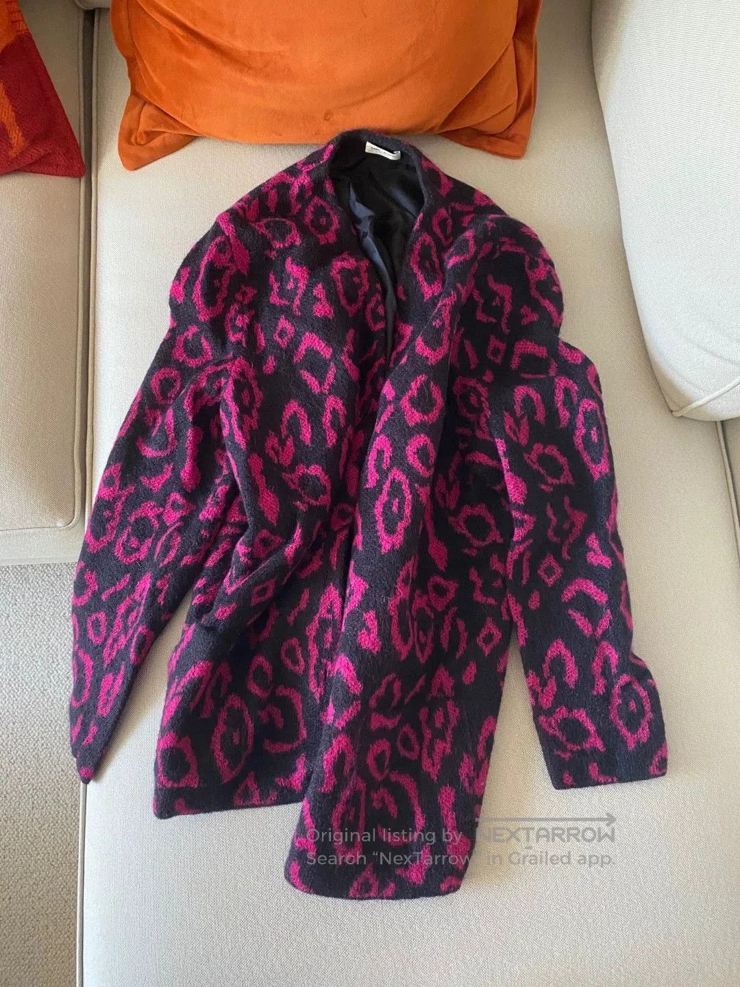 Saint Laurent Paris Saint Laurent Paris Pink Leopard Cardigan. Size M / US 6-8 / IT 42-44 - 1 Thumbnail