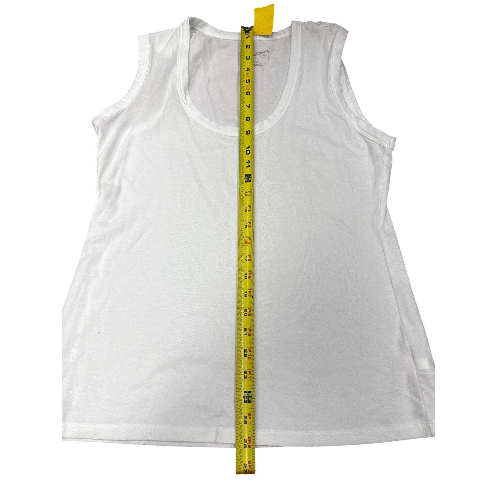 Other Universal Thread White Tank Top L Cotton/Polyester Blend Sco Size L / US 10 / IT 46 - 4 Thumbnail