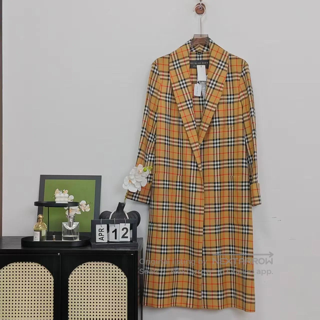Burberry Burberry Wool Plaid Wrap Waist Lapel Duster Coat| Size US M / EU 48-50 / 2 - 1 Thumbnail