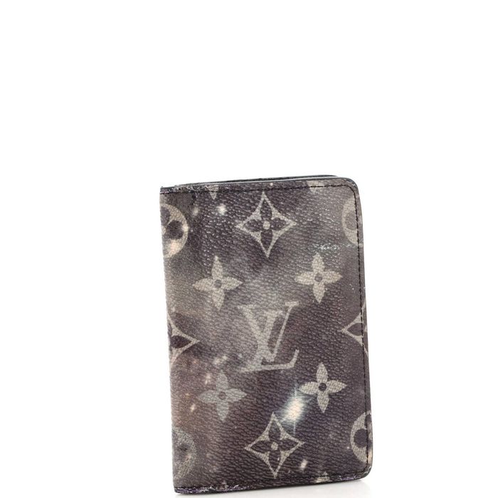 Louis Vuitton Pocket Organizer Monogram Galaxy Black Multicolor in