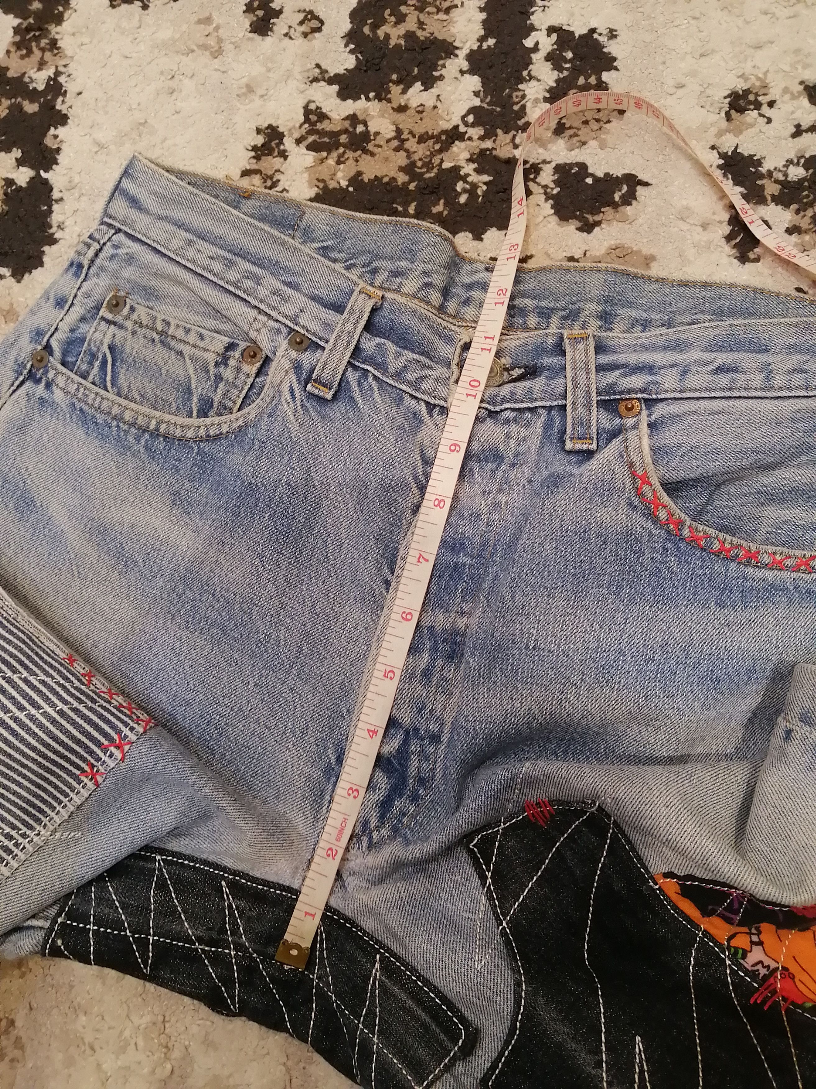 Levi's Vintage Clothing Levis Vintage 501 Redline Custom Boro Patchwork Jeans Size US 34 / EU 50 - 22 Thumbnail