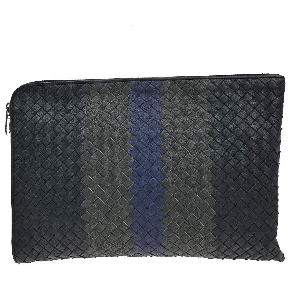 Bottega Veneta Bottega Veneta Intrecciato Nappa Portfolio Pouch Black Size ONE SIZE - 1 Thumbnail