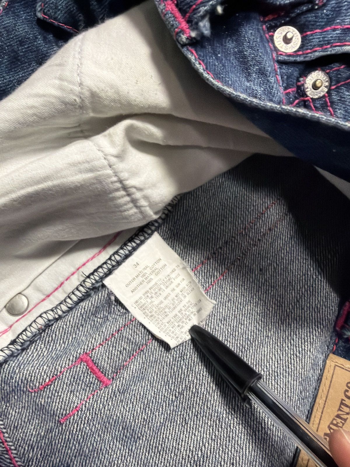 Stussy Vintage Stussy Spellout Denim Shorts / Jorts Pink - Waist 36 Size US 36 / EU 52 - 9 Thumbnail