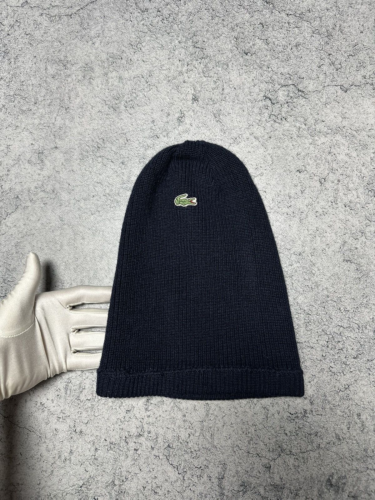Lacoste Vintage Lacoste Chemise Logo Beanie Hat Size ONE SIZE - 7 Thumbnail