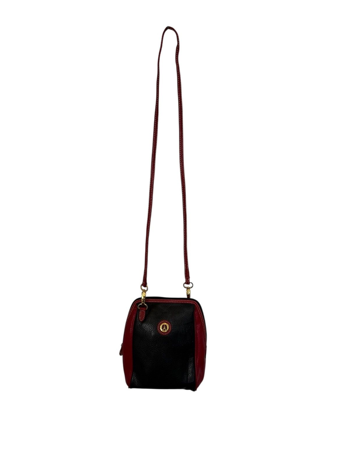 Arno De France Vintage L.A Tour Eiffel 1887 Leather Sling Bag Red Black Size ONE SIZE - 2 Thumbnail