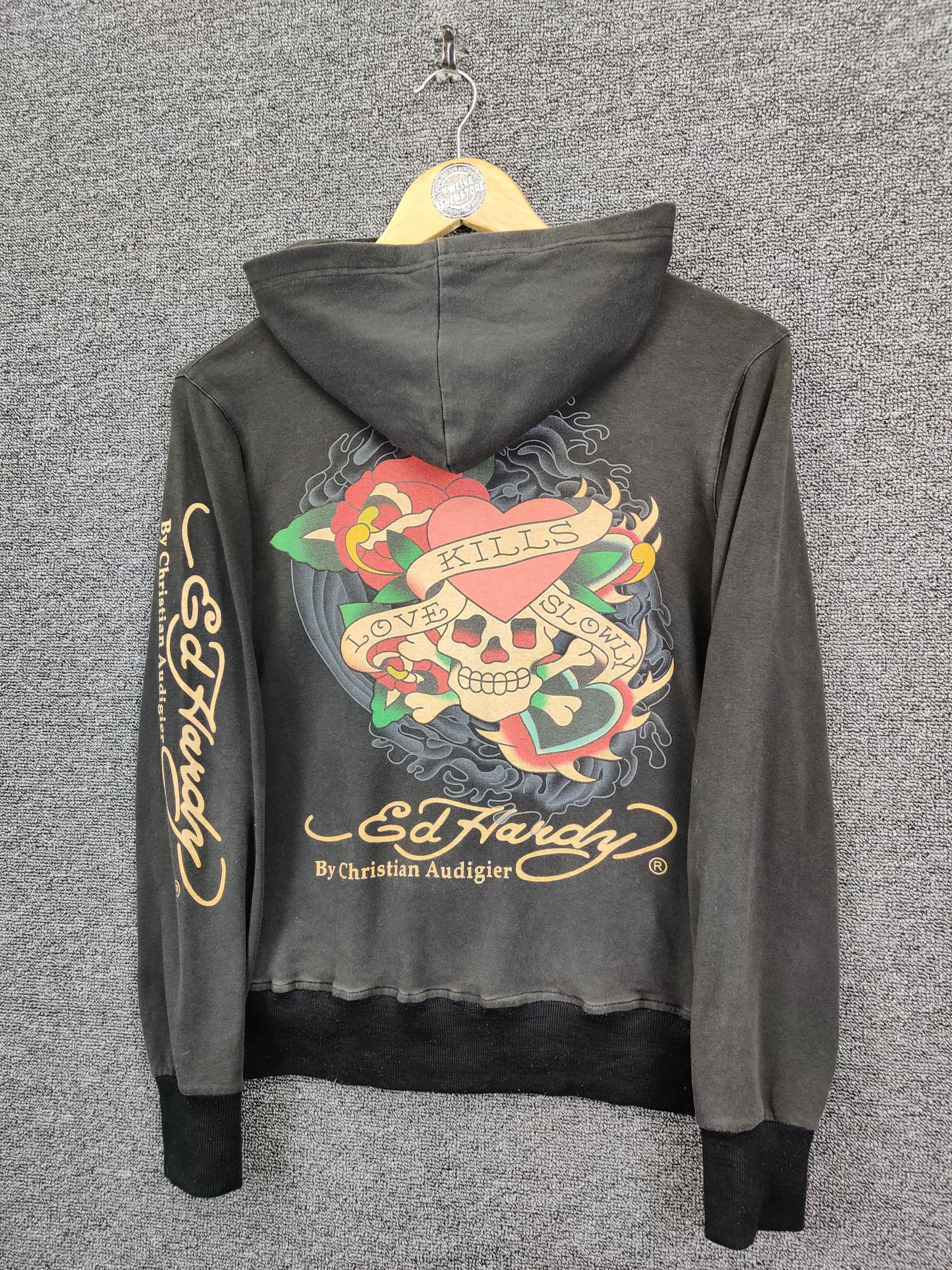 Ed Hardy Vintage Ed Hardy Christian Audigier Zipper Hoodie Size US XL / EU 56 / 4 - 2 Thumbnail