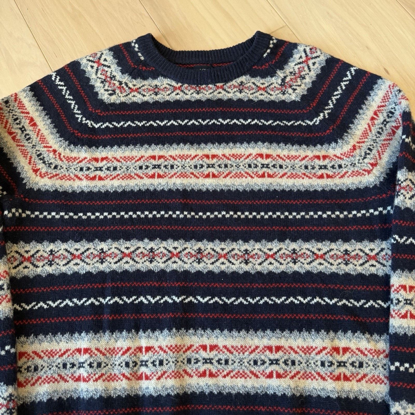 J.Crew J Crew Fair Isle Wool Sweater Medium Multicolor Pullover Size US M / EU 48-50 / 2 - 3 Thumbnail