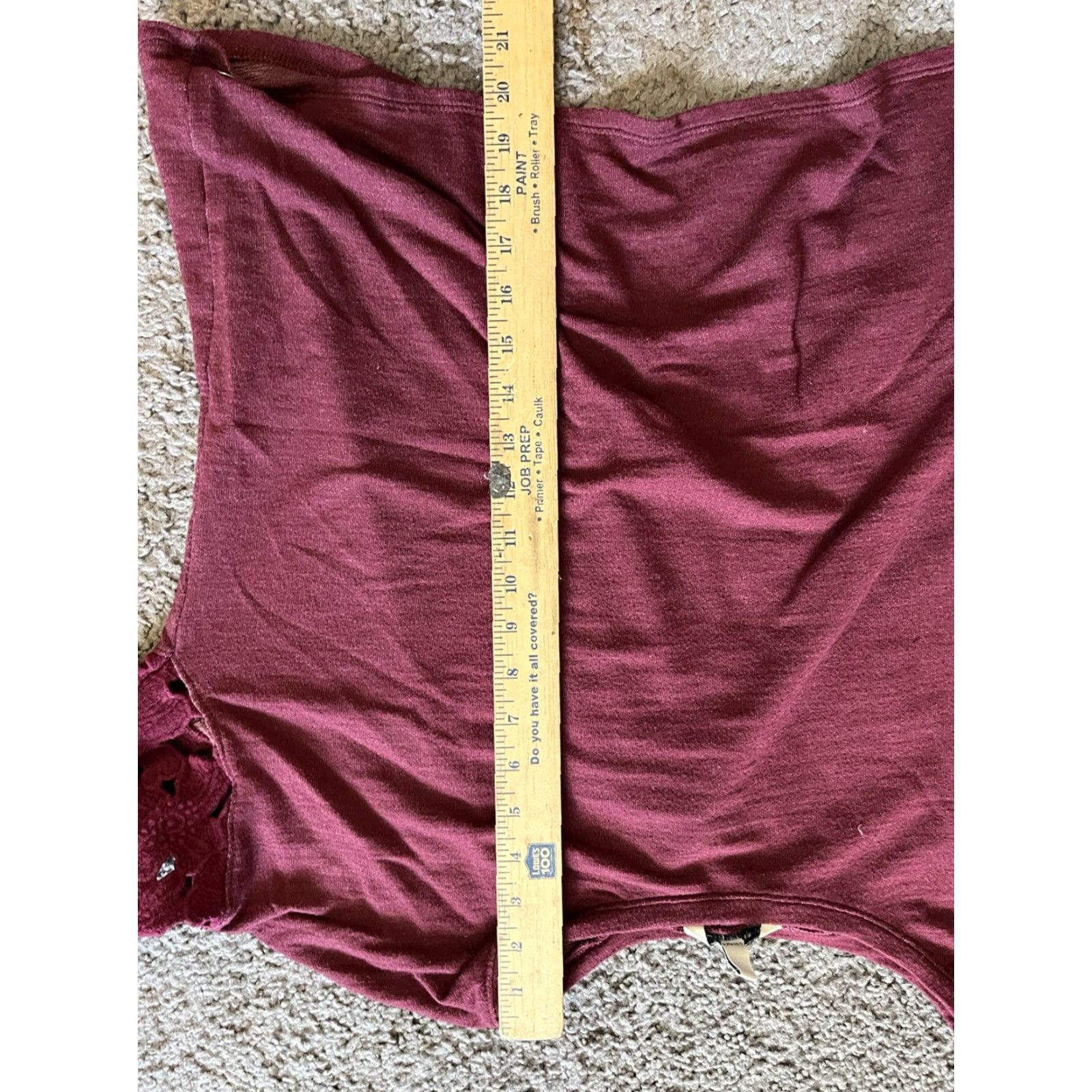 American Eagle Outfitters VINTAGE American Eagle Women's Blouse XL Long Sleeve Top Pullover Casual Classic Solid Maroon Red Size XL / US 12-14 / IT 48-50 - 5 Thumbnail