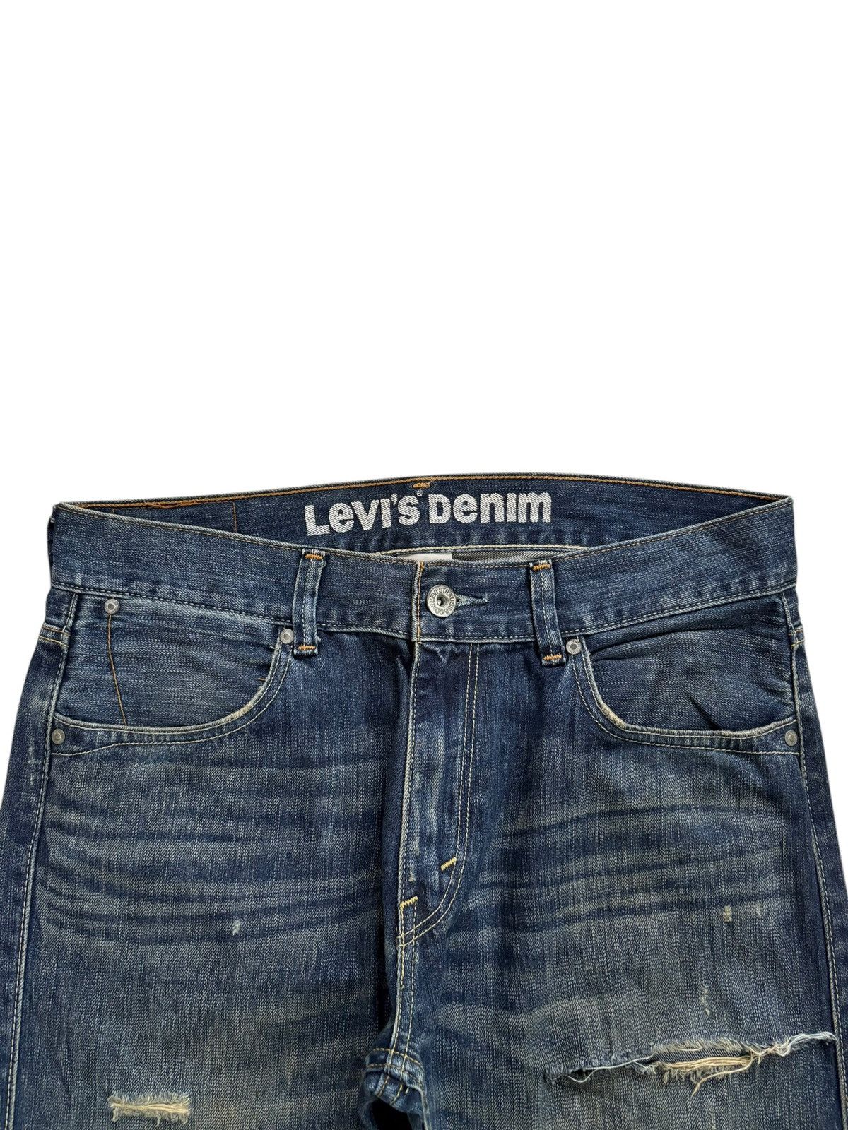 Levi's × Levi's Vintage Clothing Vintage Levis 523 Mud Wash Distressed Baggy Jeans Size US 36 / EU 52 - 4 Thumbnail