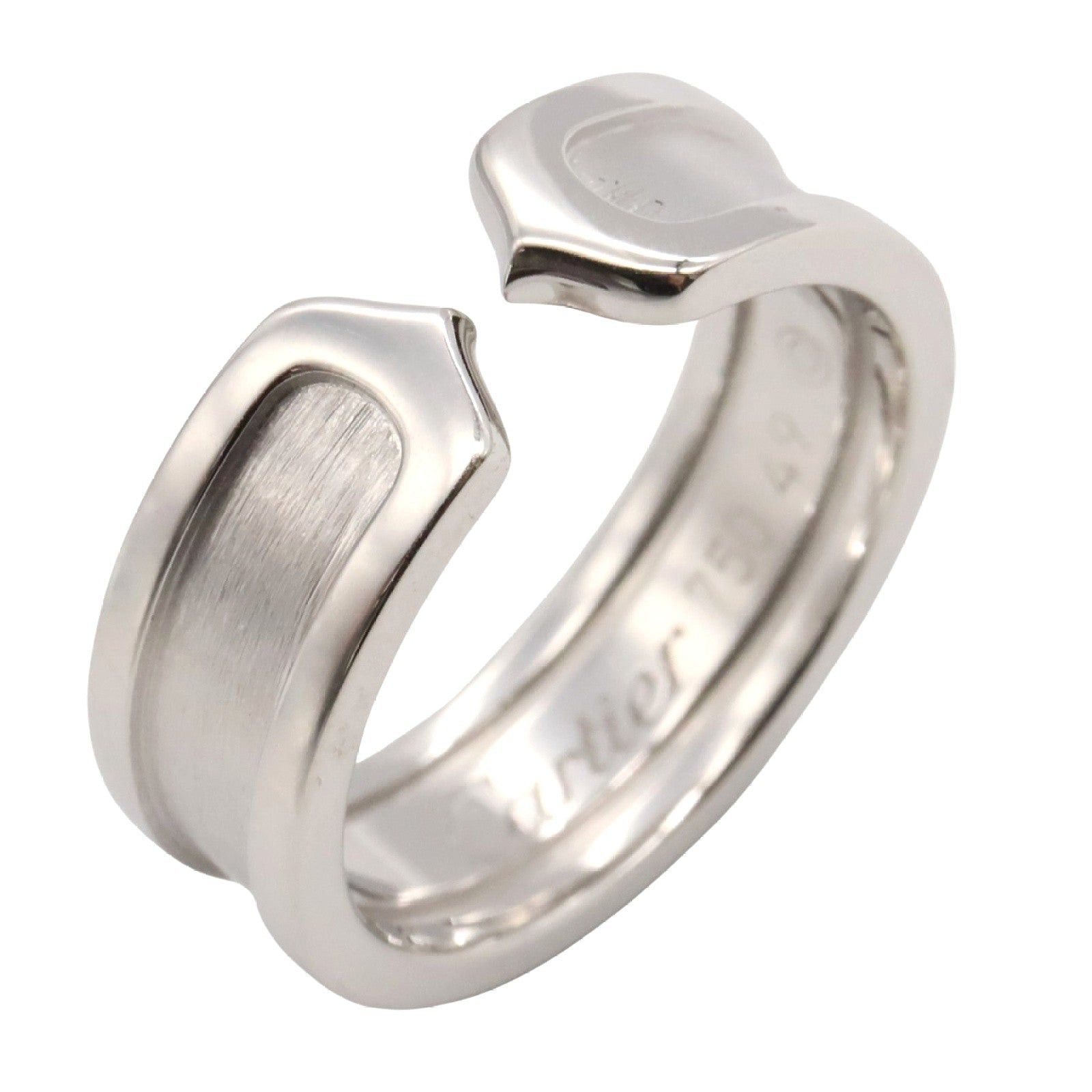 Cartier C2 Ring K18Wg (White Gold) Silver