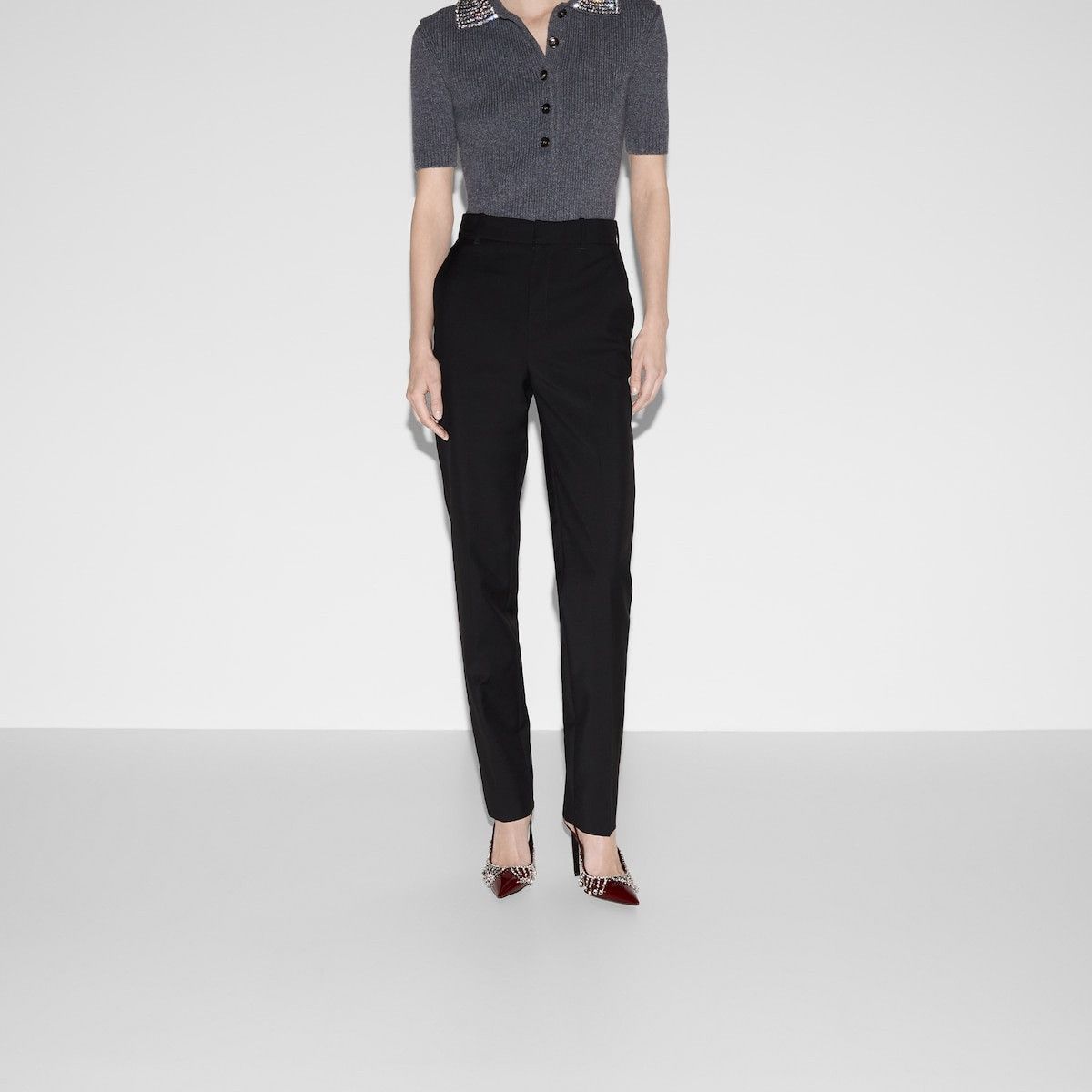 Gucci oc11z1125 Wool Mohair Pant in Black Size 32" / US 10 / IT 46 - 3 Thumbnail