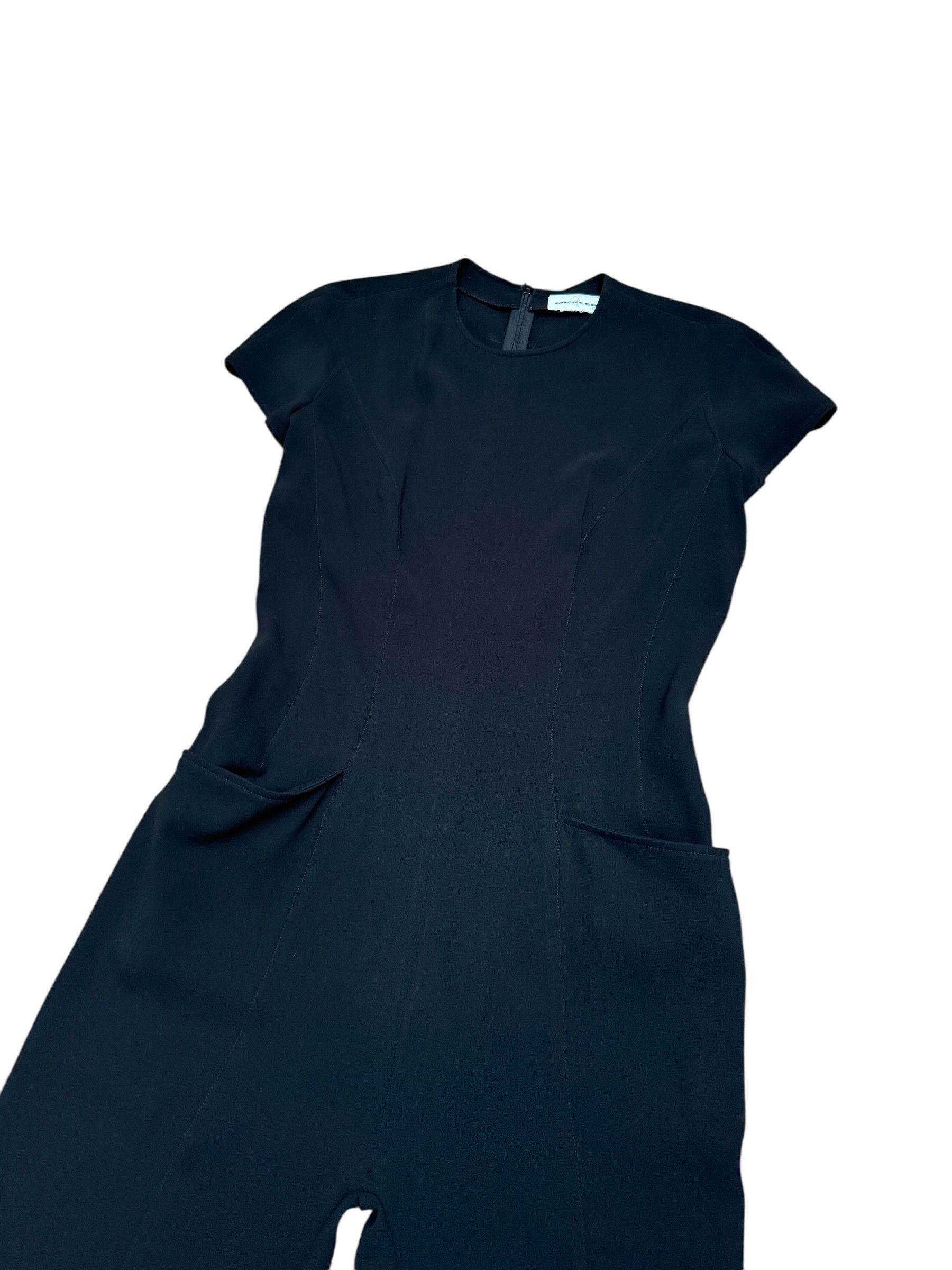 Thierry Mugler 1990s Black Wide-Leg Jumpsuit Size M / US 6-8 / IT 42-44 - 2 Thumbnail