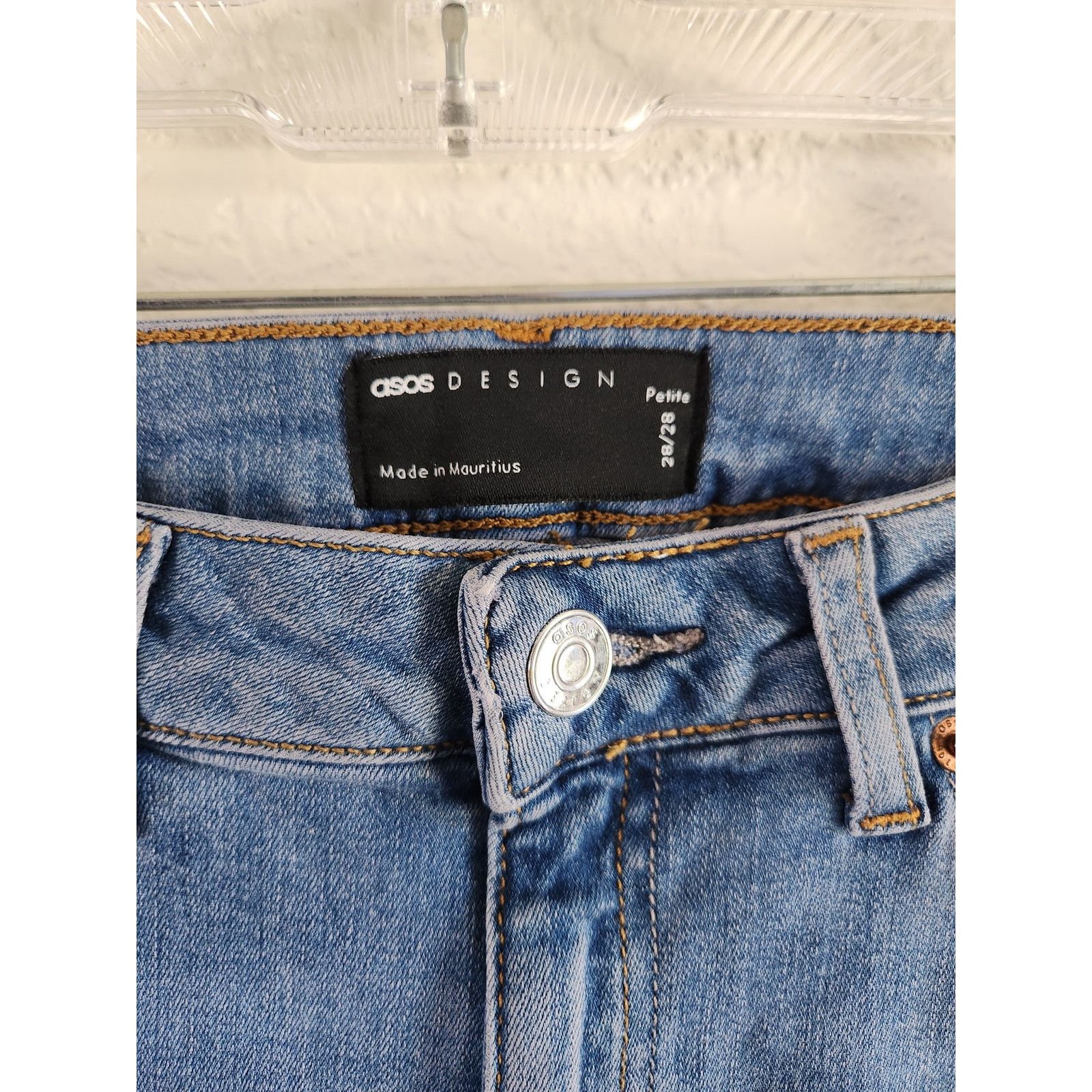 Asos Asos Design No Back Pocket Women's Light Wash Denim Jeans-28 Size 28" / US 6 / IT 42 - 4 Thumbnail