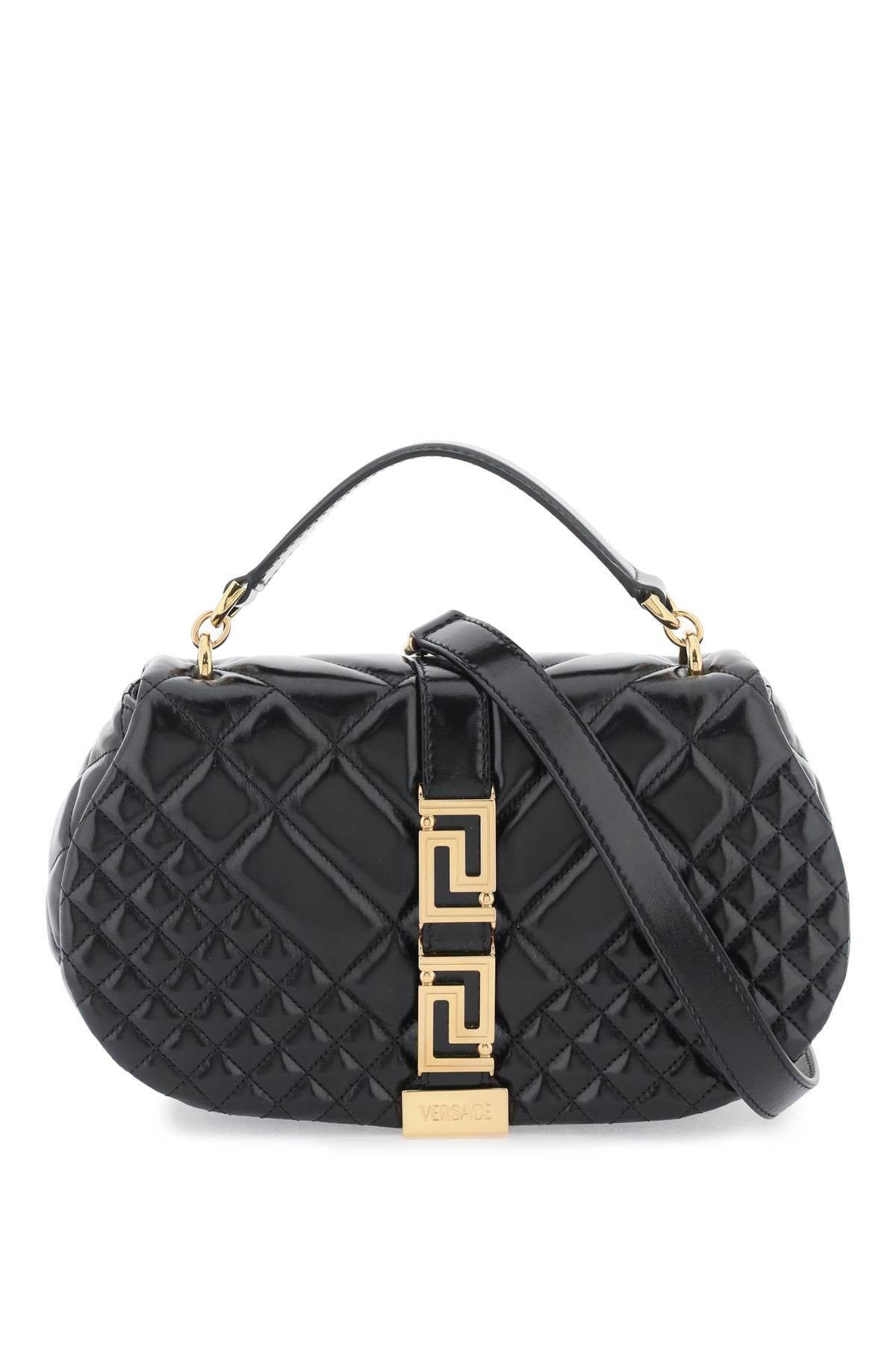 image of Versace Greca Goddess' Shoulder Bag in Nero, Women's