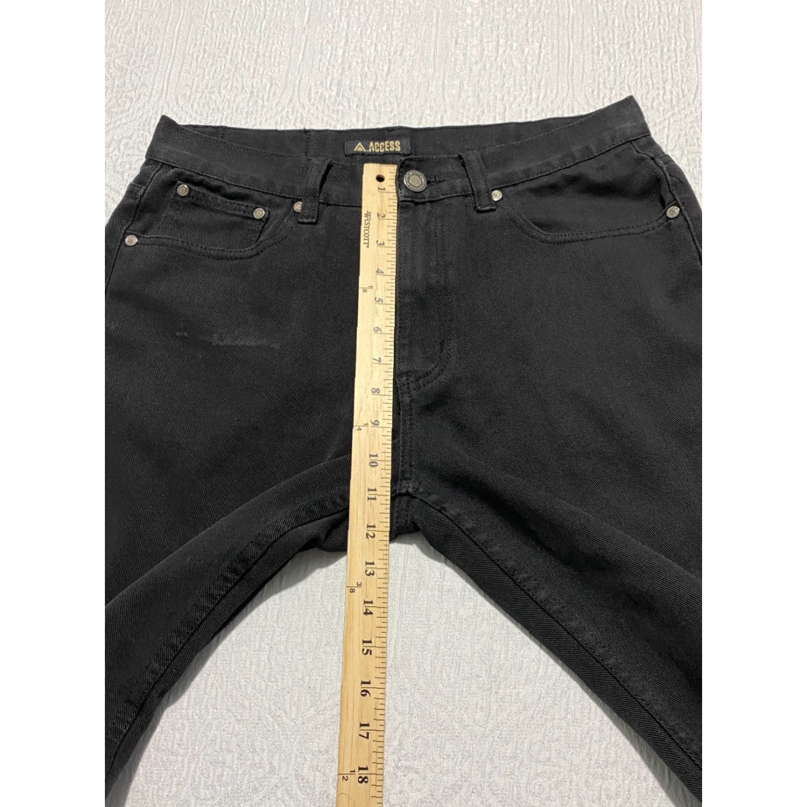 Vintage Access Jean Shorts Mens Bermuda 34 Black Jorts Pocket 5-Pocket Denim Cotton Polyester Hip Hop Streetwear Casual Summer 90s Womens? Size US 34 / EU 50 - 7 Thumbnail