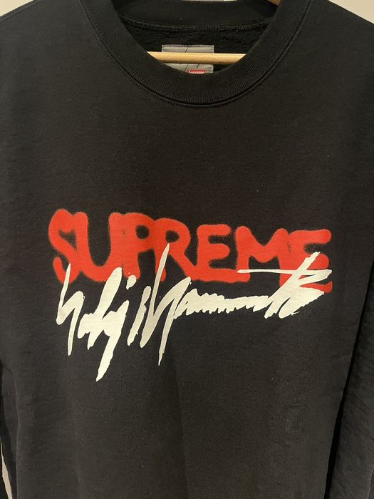 Supreme yohji yamamoto crewneck black hot sale