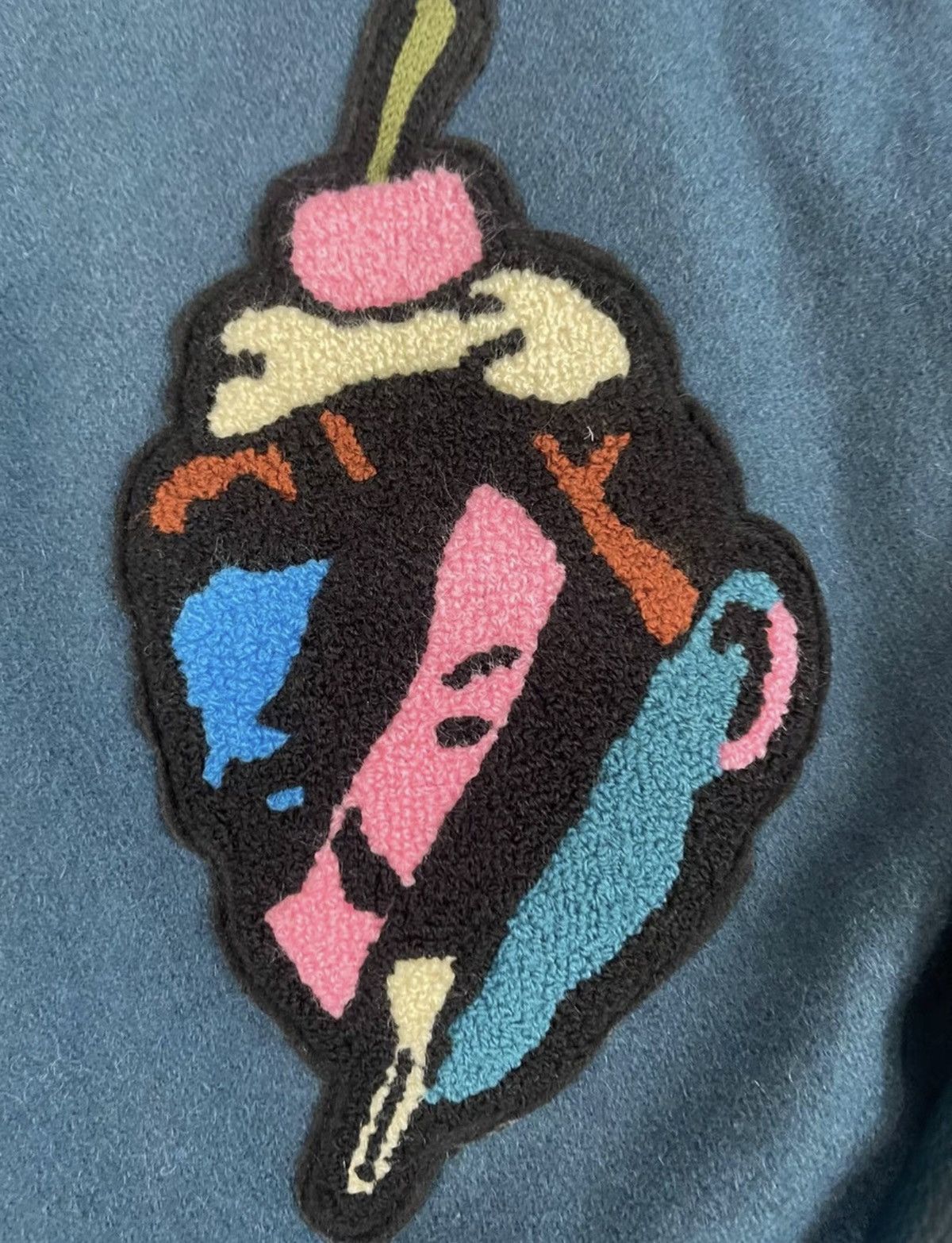 Billionaire Boys Club BBC ICECREAM Leather-Sleeve Baseball Jacket Size US L / EU 52-54 / 3 - 5 Thumbnail