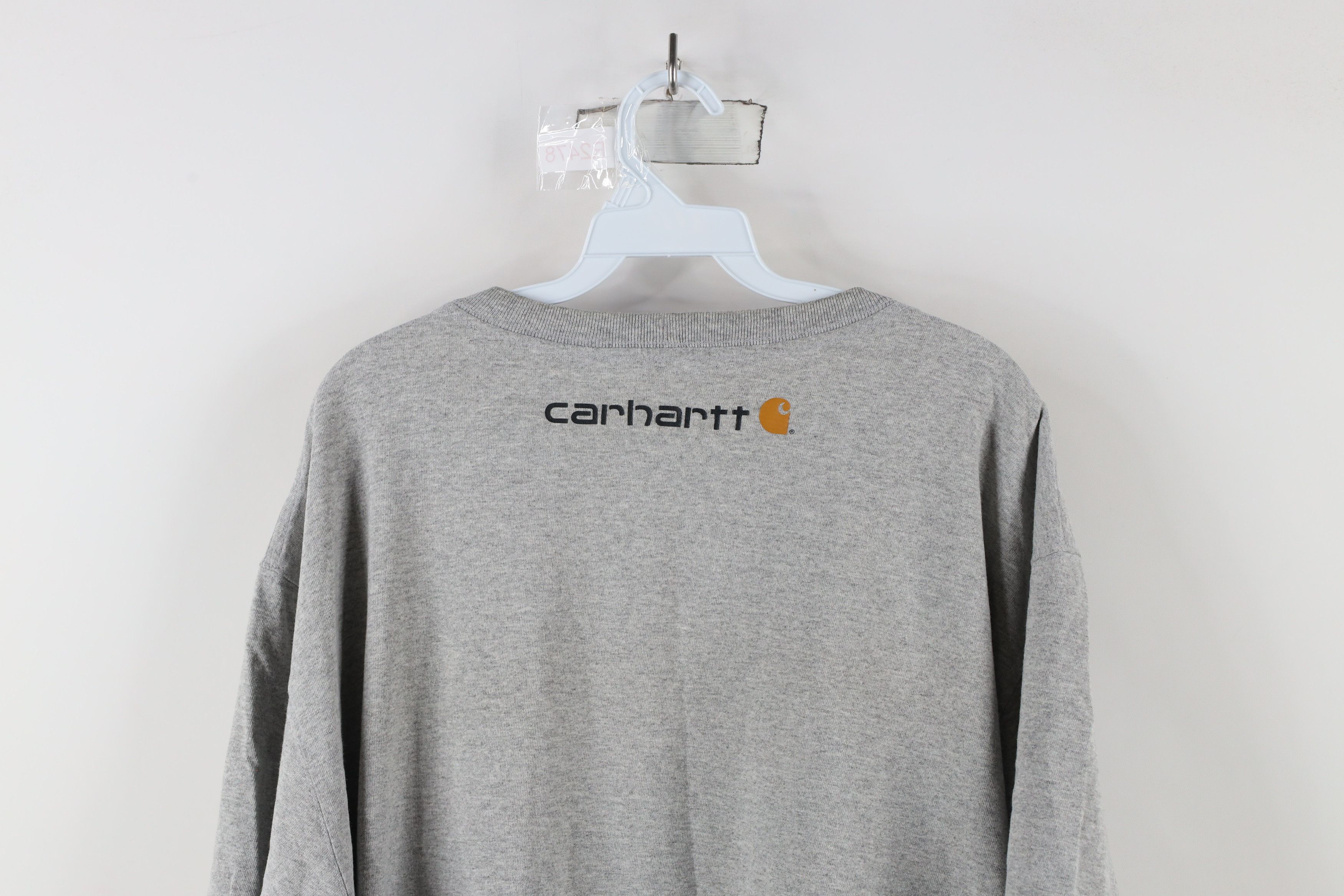 Carhartt × Vintage Vintage Carhartt Big Logo Short Sleeve T-Shirt Heather Gray Size US XXL / EU 58 / 5 - 13 Thumbnail