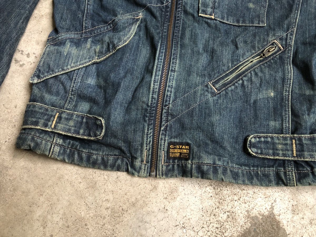G-Star Vintage G-Star Raw Biker Style Denim Jacket Size US M / EU 48-50 / 2 - 2 Thumbnail