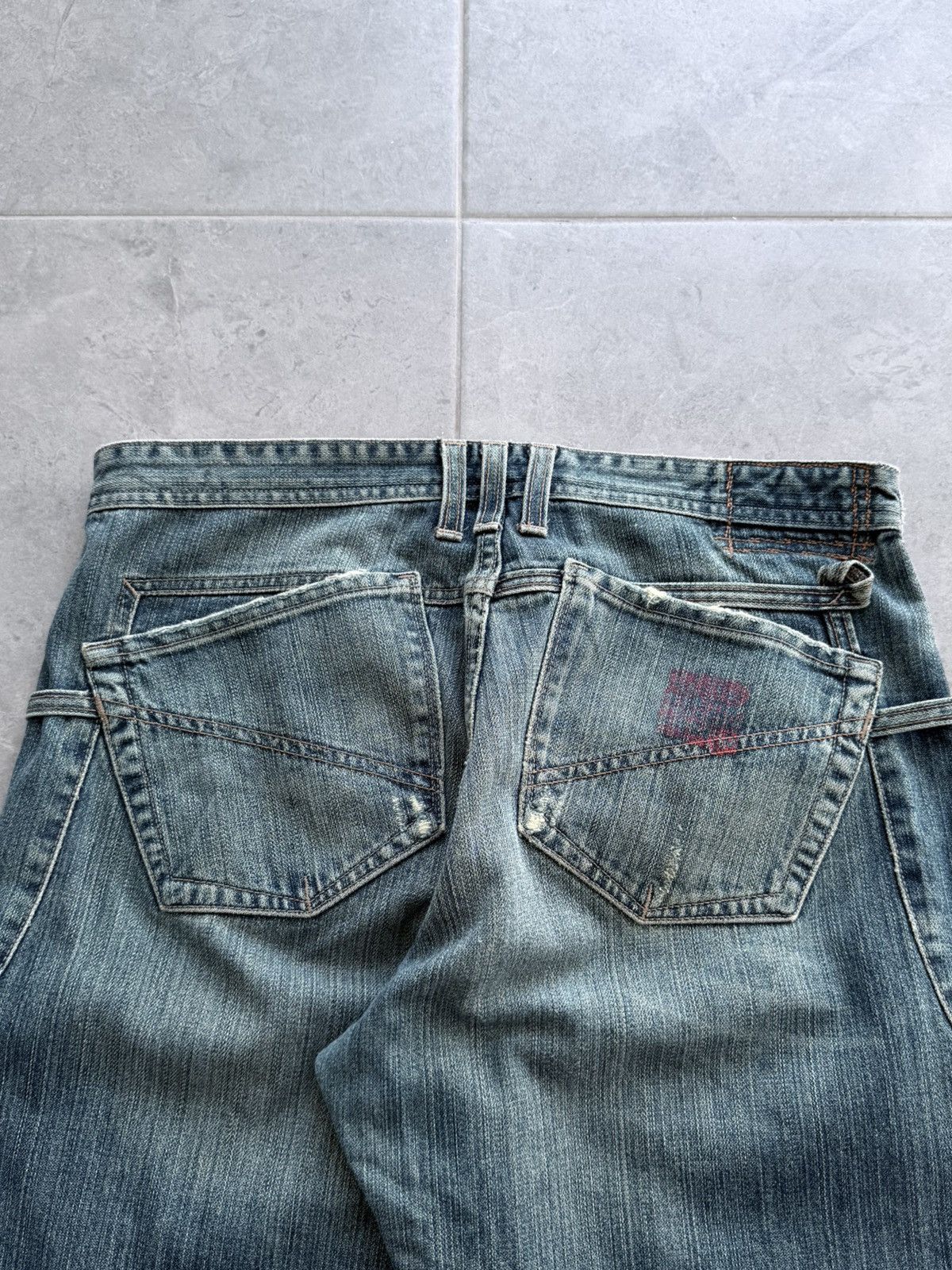 Marithe + Francois Girbaud Archive 00s Marithe + Francois Girbaud Washed Denim Jeans Size US 31 - 8 Thumbnail