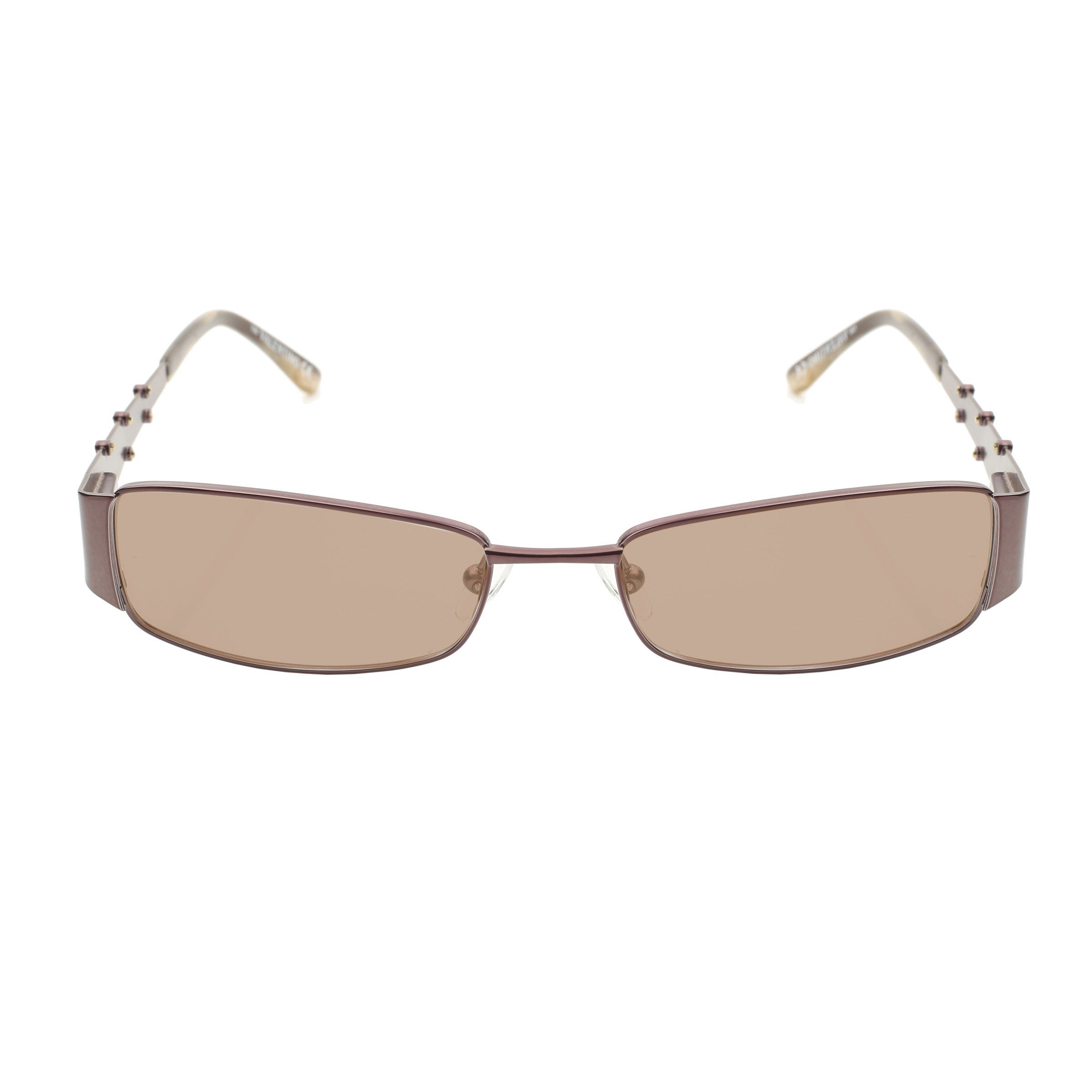 Valentino Valentino '90s Brown Steel Crystals Metal Sunglasses Size ONE SIZE - 3 Thumbnail