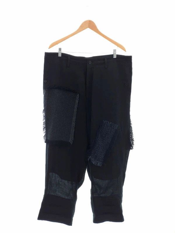 Yohji Yamamoto POUR HOMME linen tweed patched pants HZ-P92-334 Size US 40 / EU 56 - 1 Thumbnail